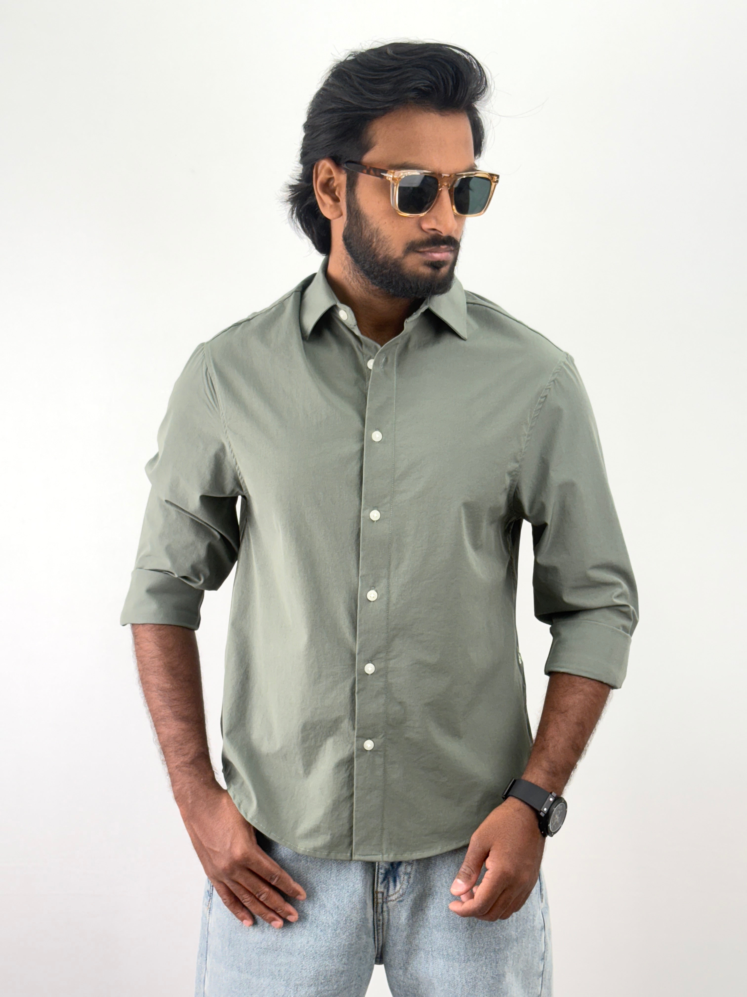 Green Oversized Shirt