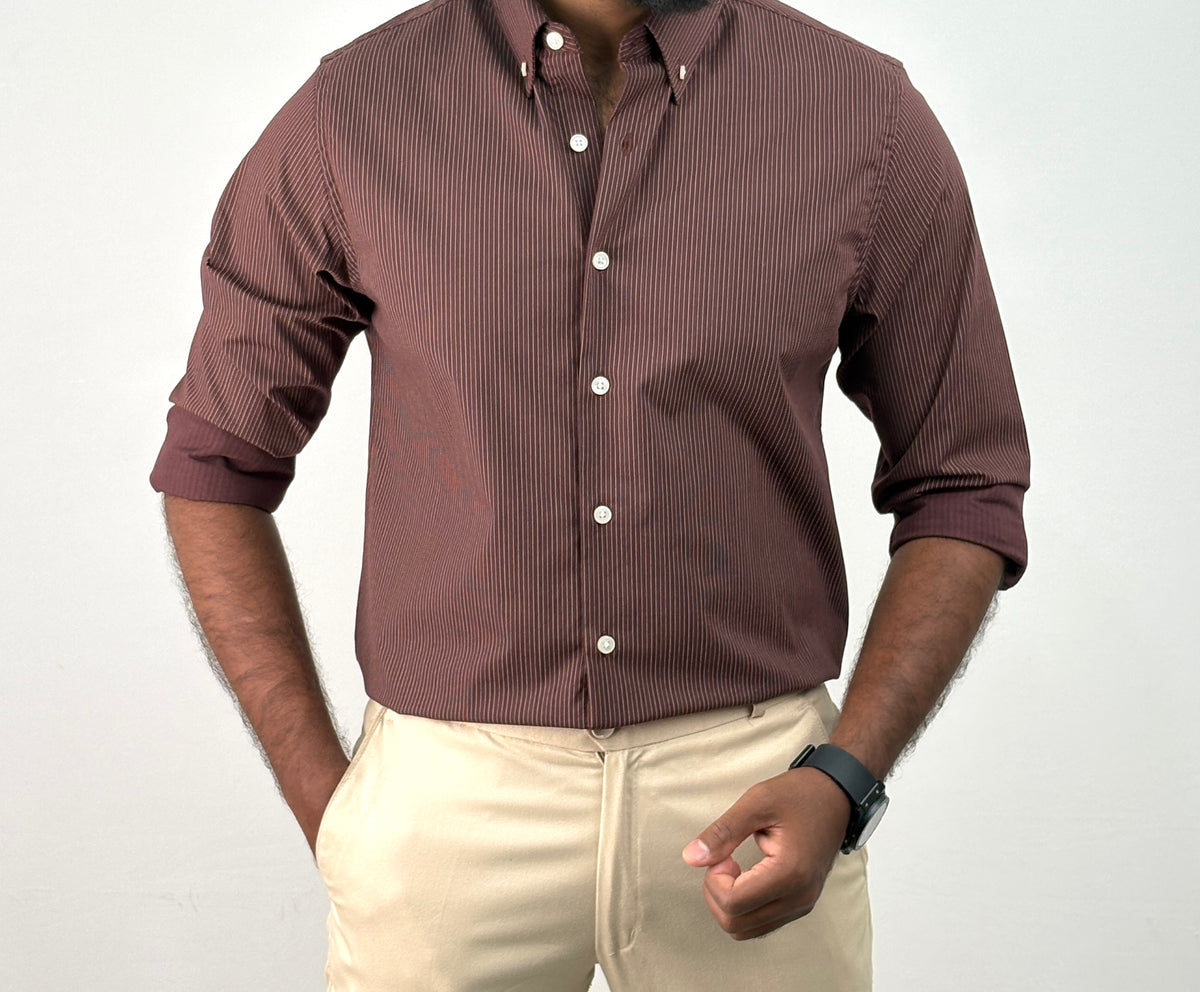 Maroon IMP Stripe Shirt