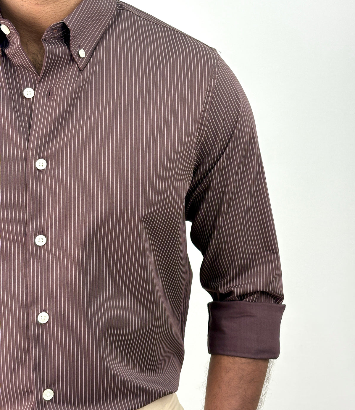 Brown IMP Stripe Shirt