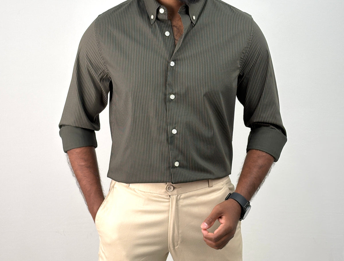 Green IMP Stripe Shirt