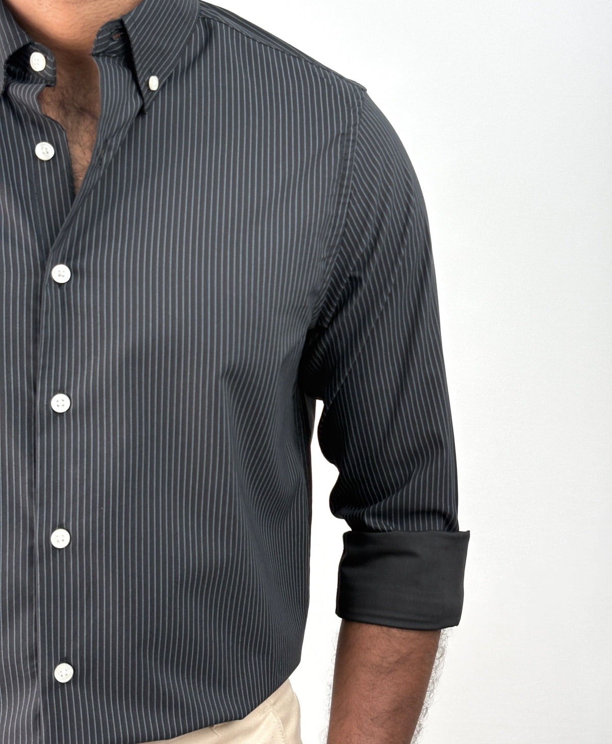 Black IMP Stripe Shirt