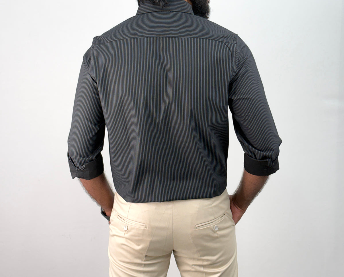 Black IMP Stripe Shirt