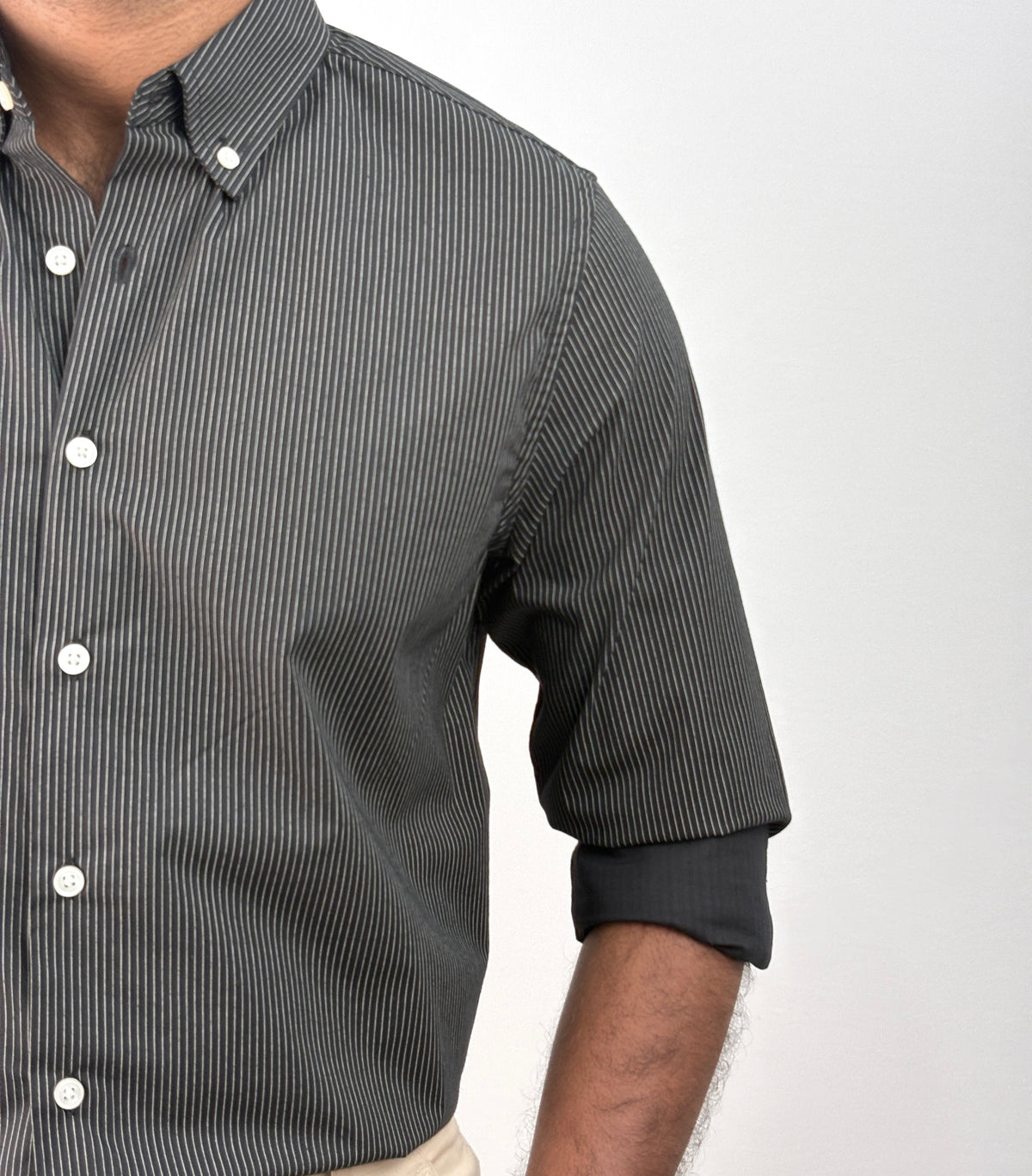 Dark Grey IMP Stripe Shirt