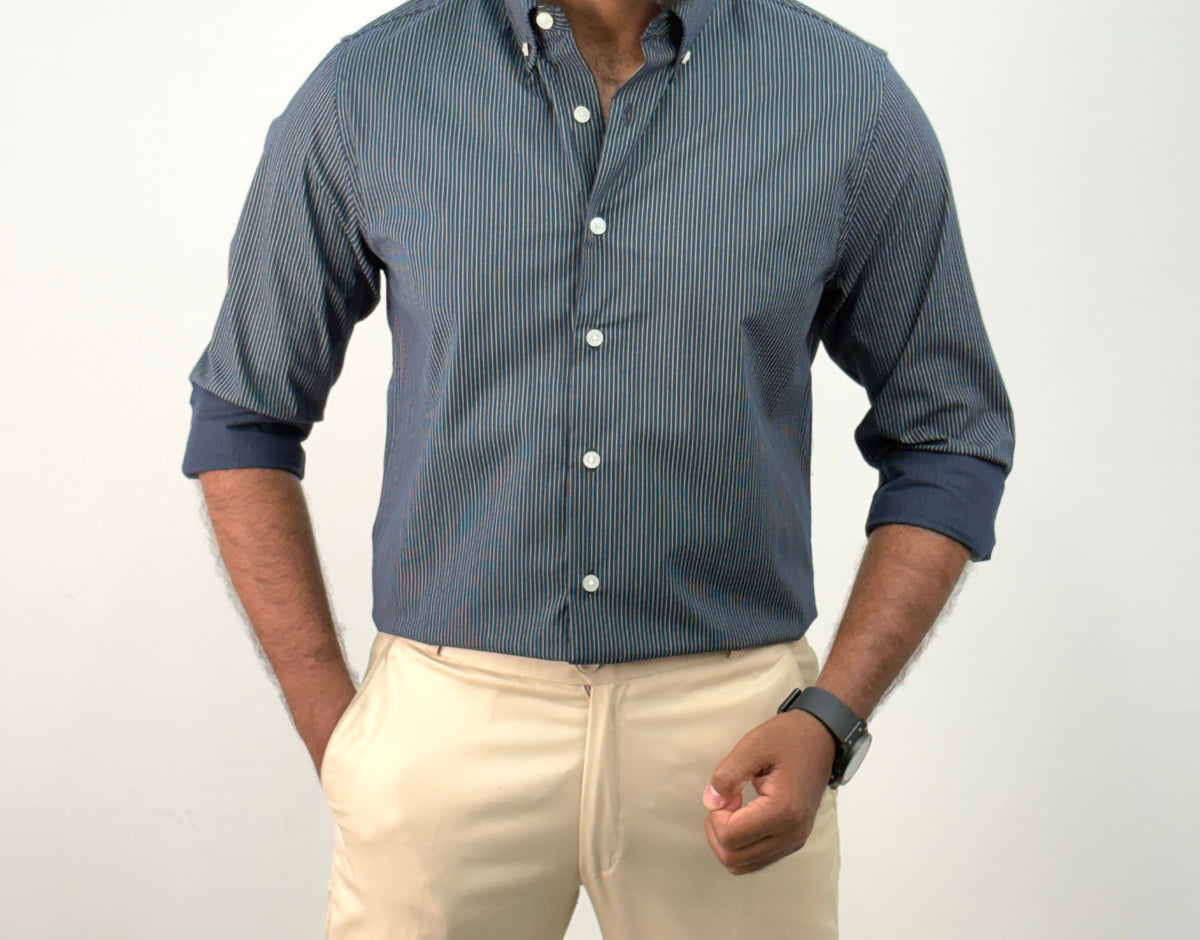 Navy IMP Stripe Shirt
