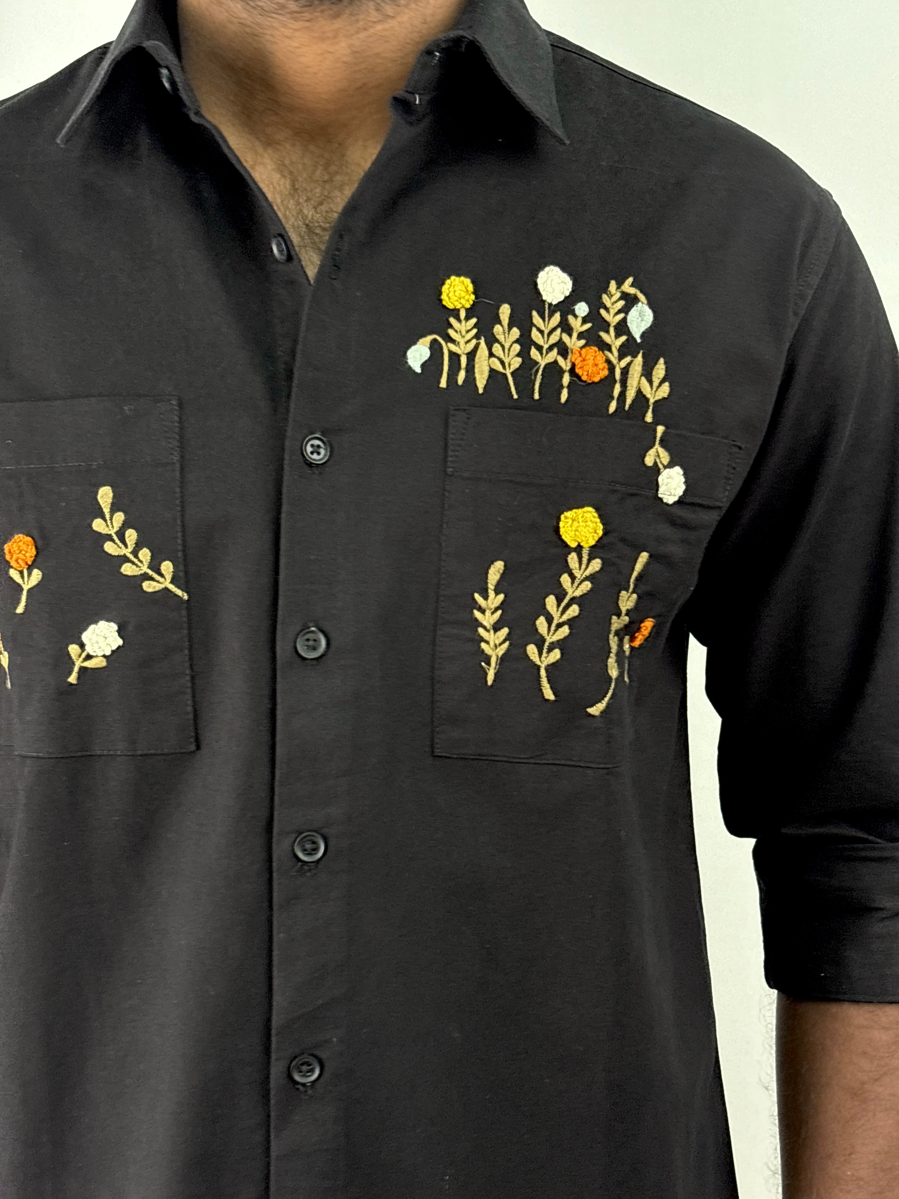 Black Embroidery Shirts