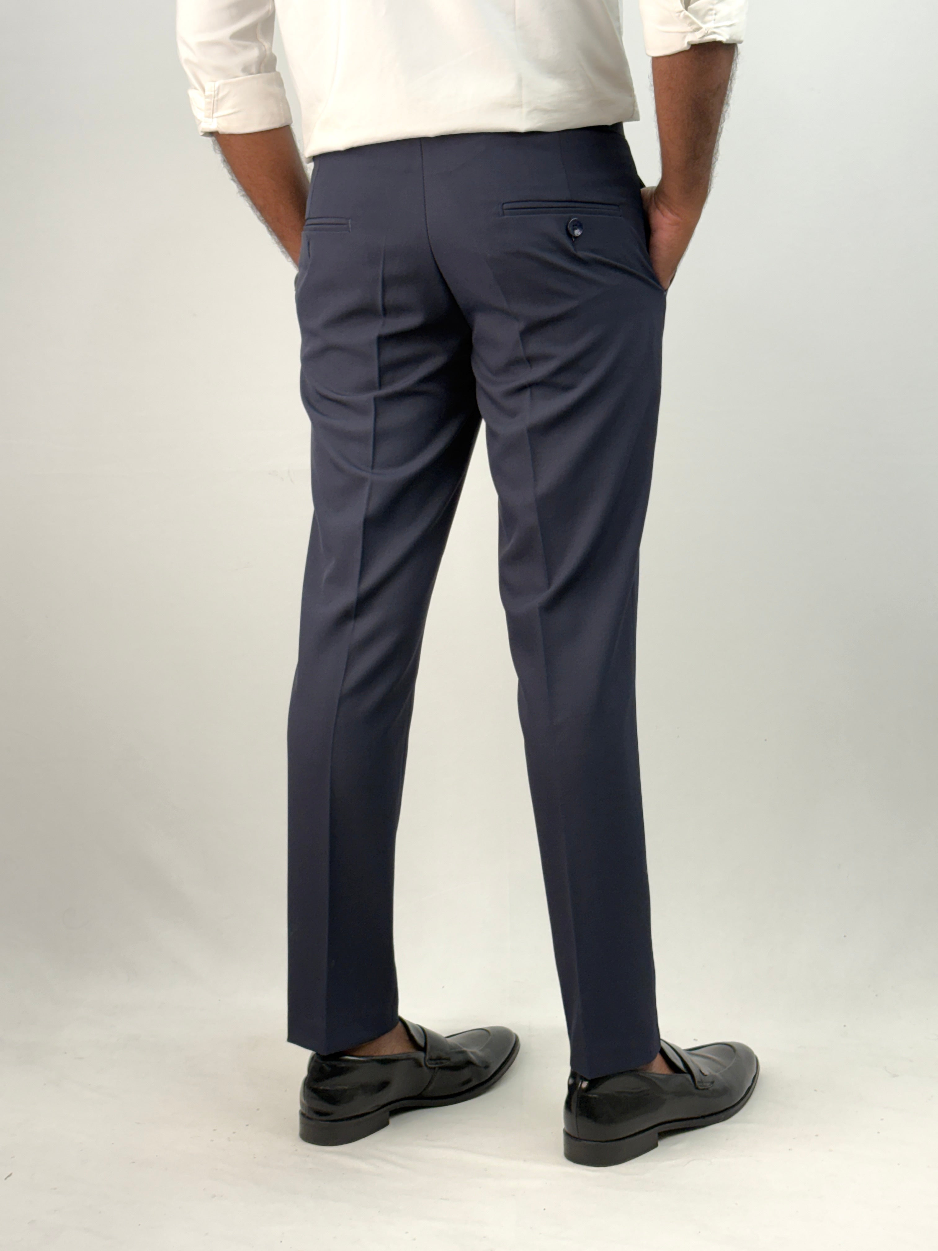 Navy Ankle Fit Formal Pant