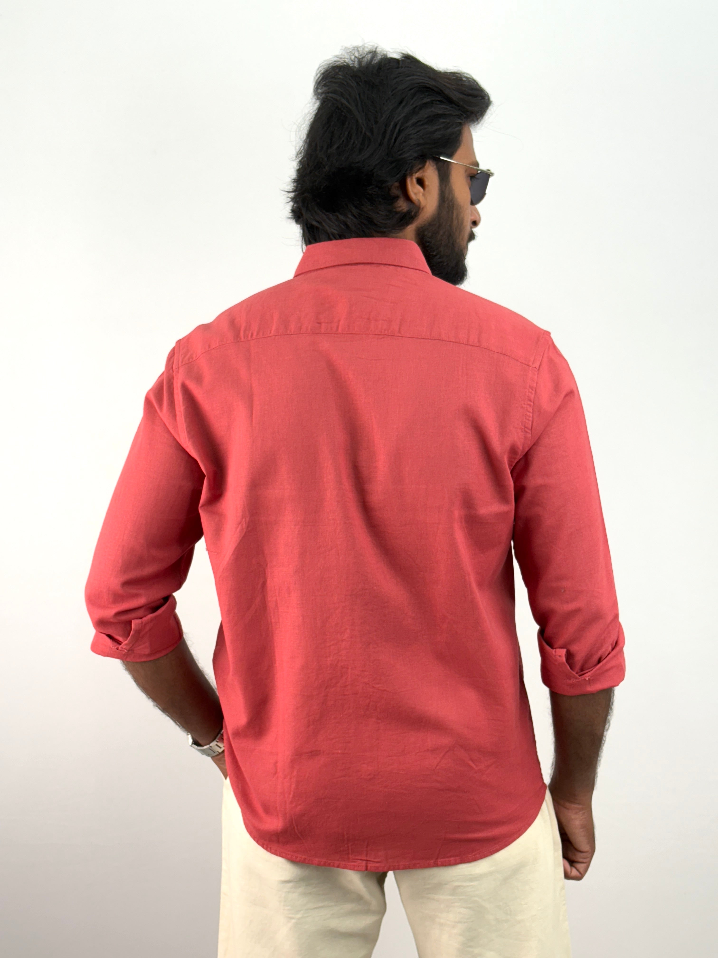Orange Linen Shirts