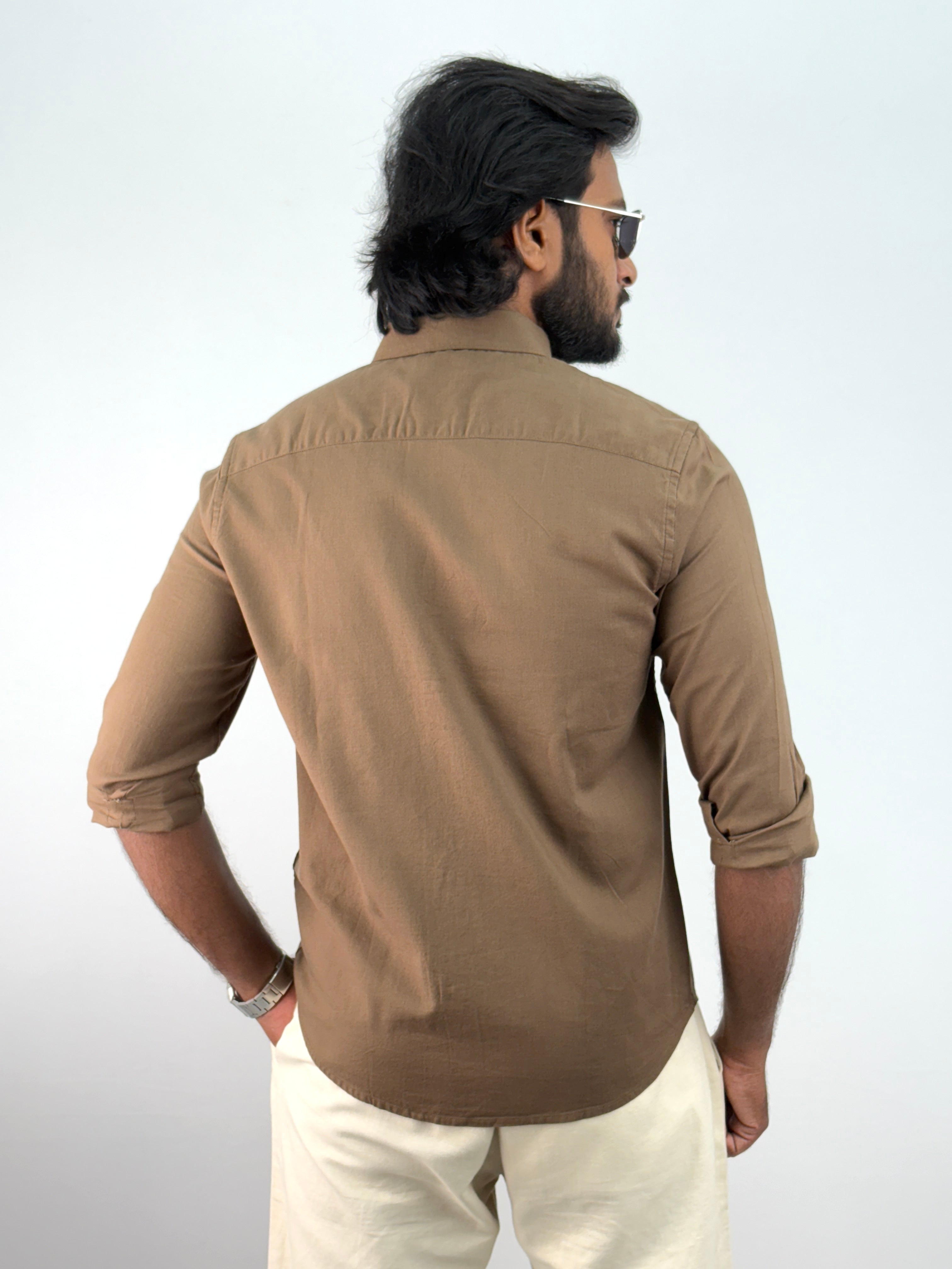 Dark Olive Linen Shirts