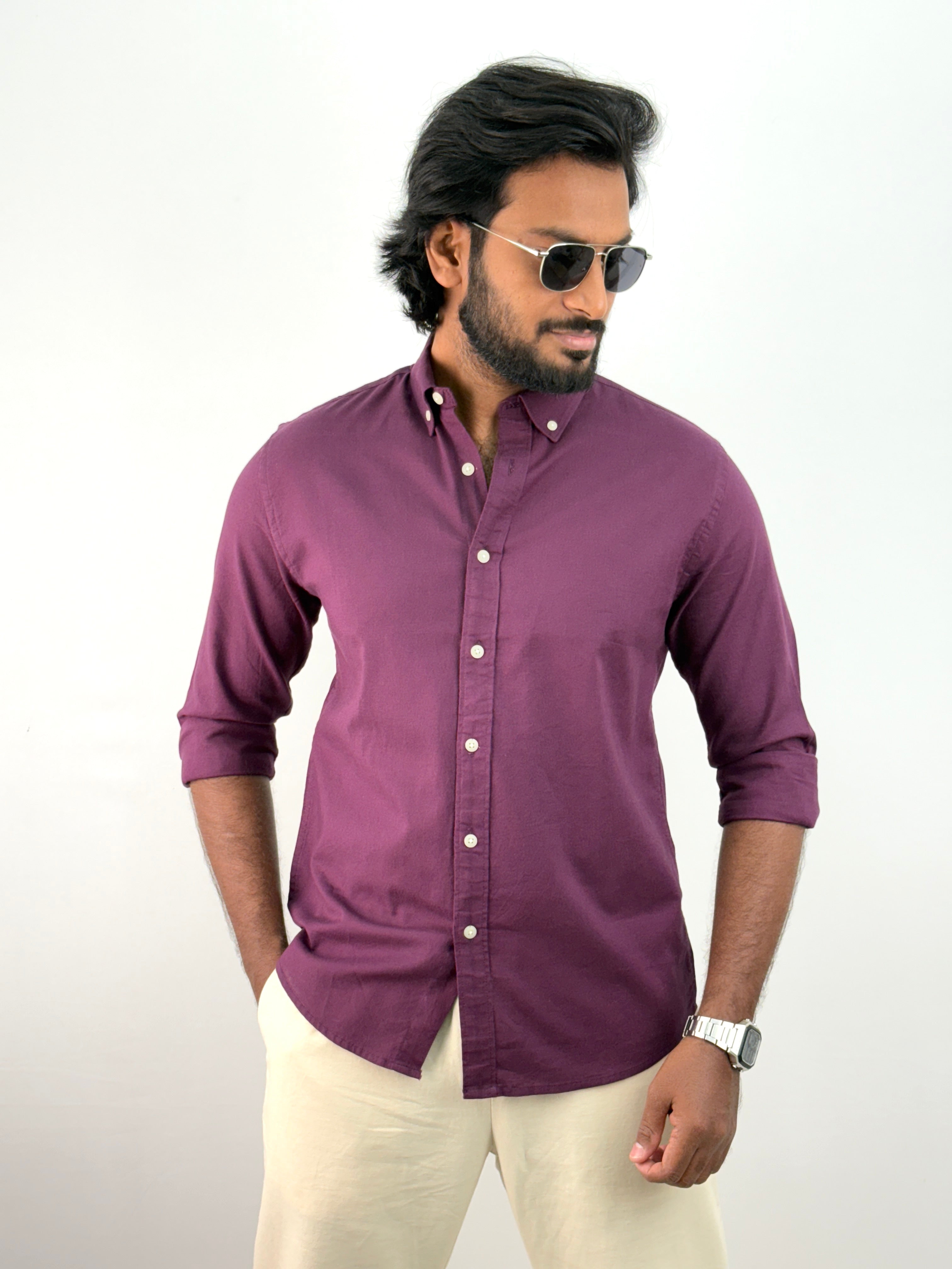Wine Linen Shirts