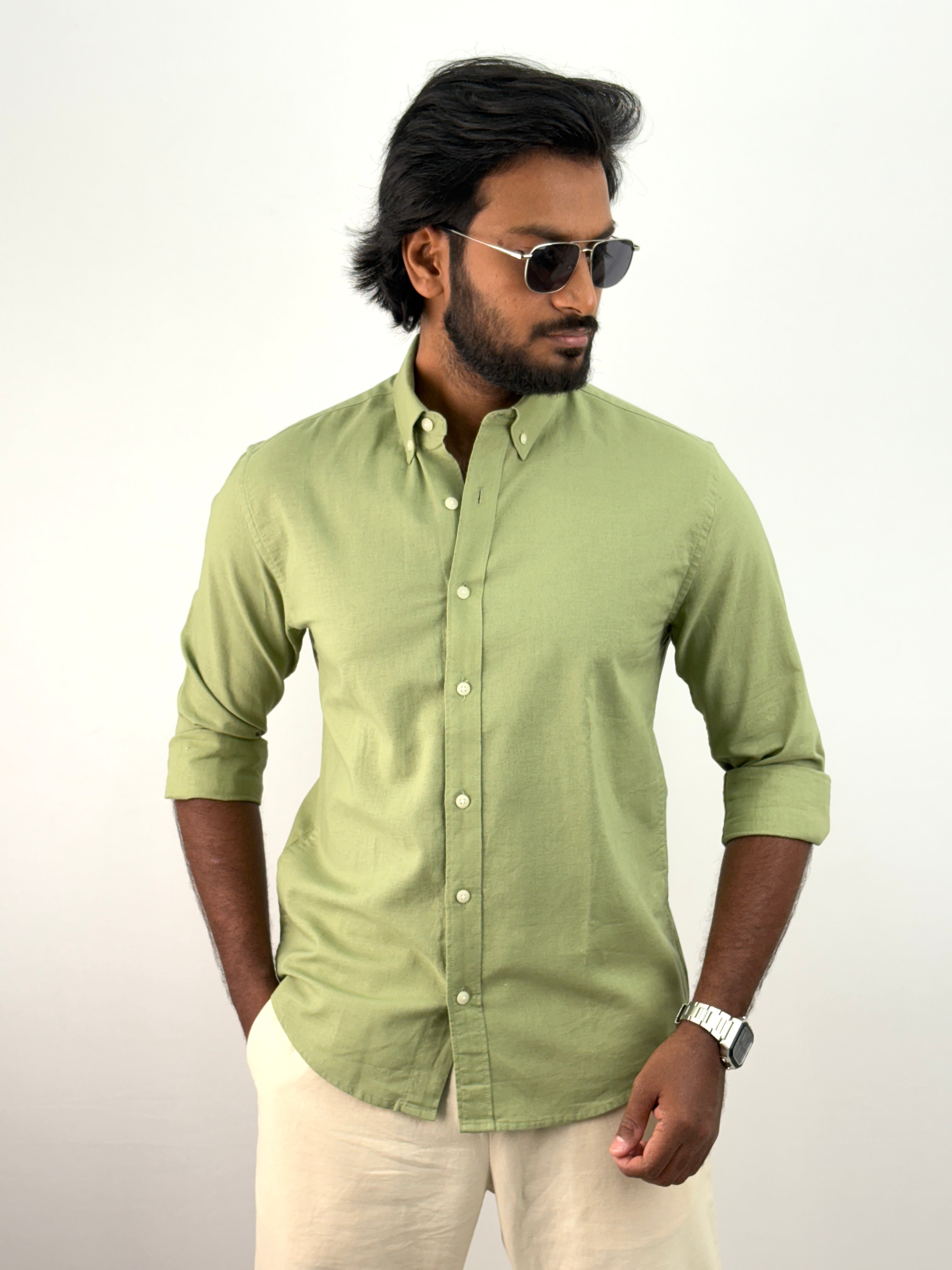 Slate Green Linen Shirts