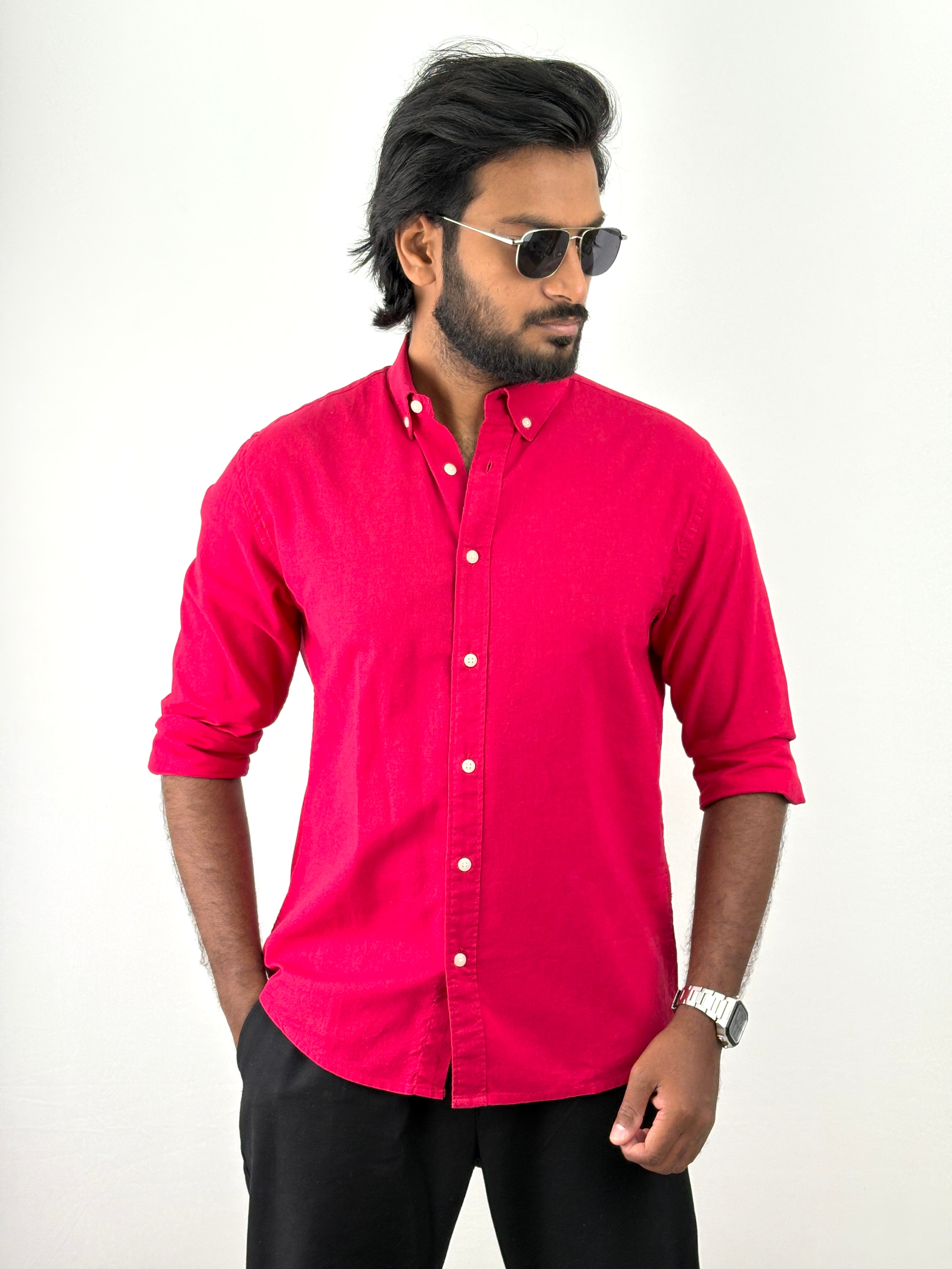 Red Linen Shirts