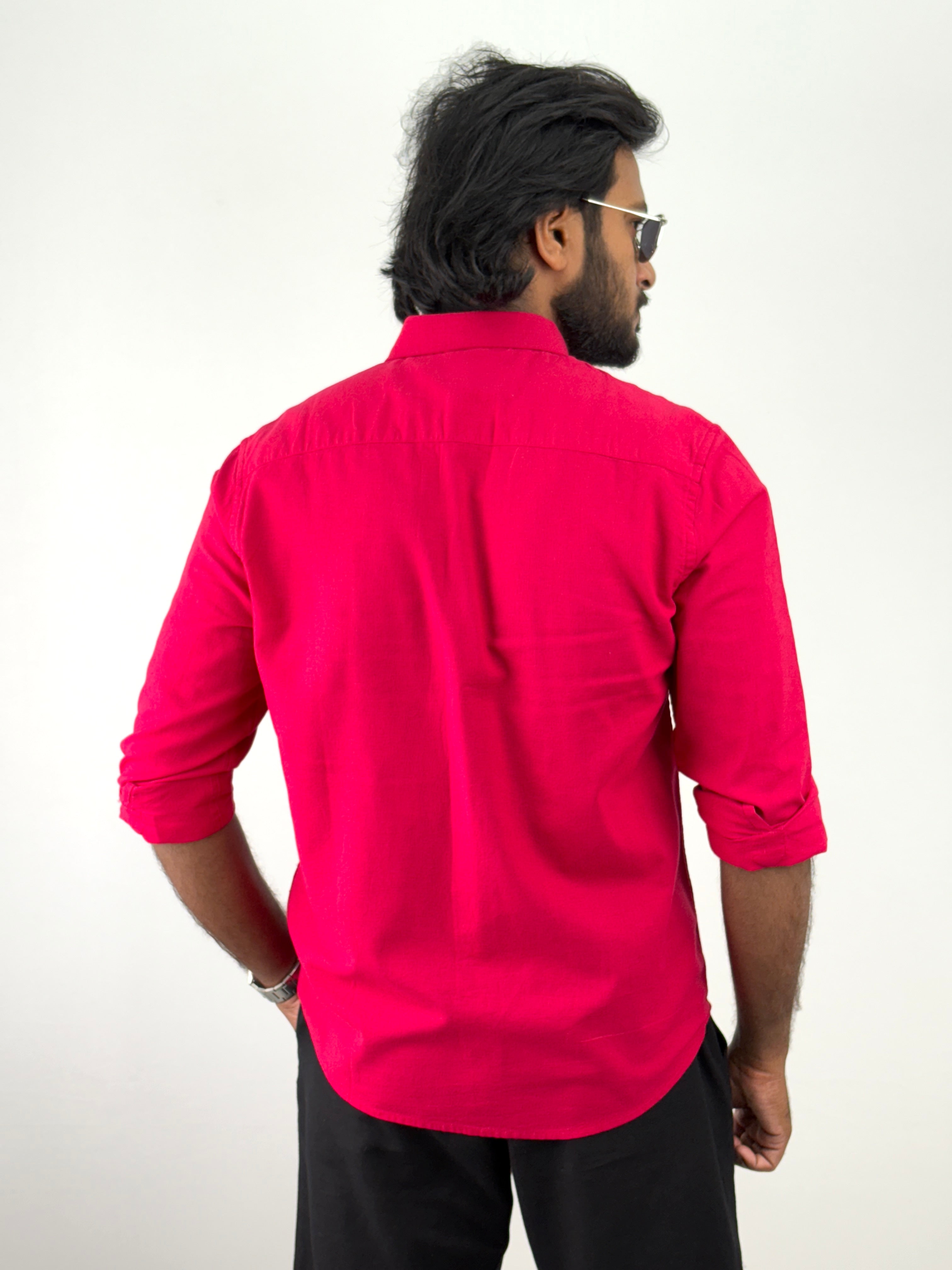 Red Linen Shirts