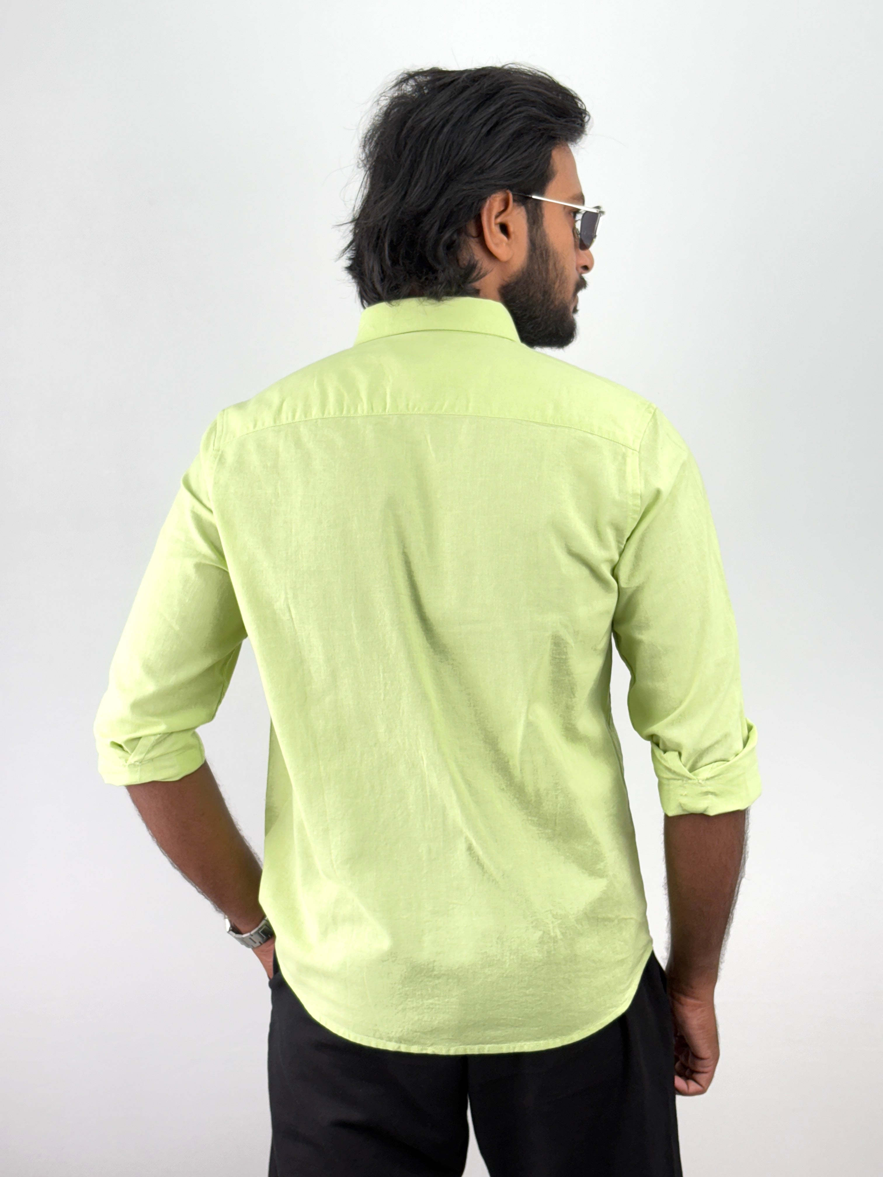 Neon Green Linen Shirts