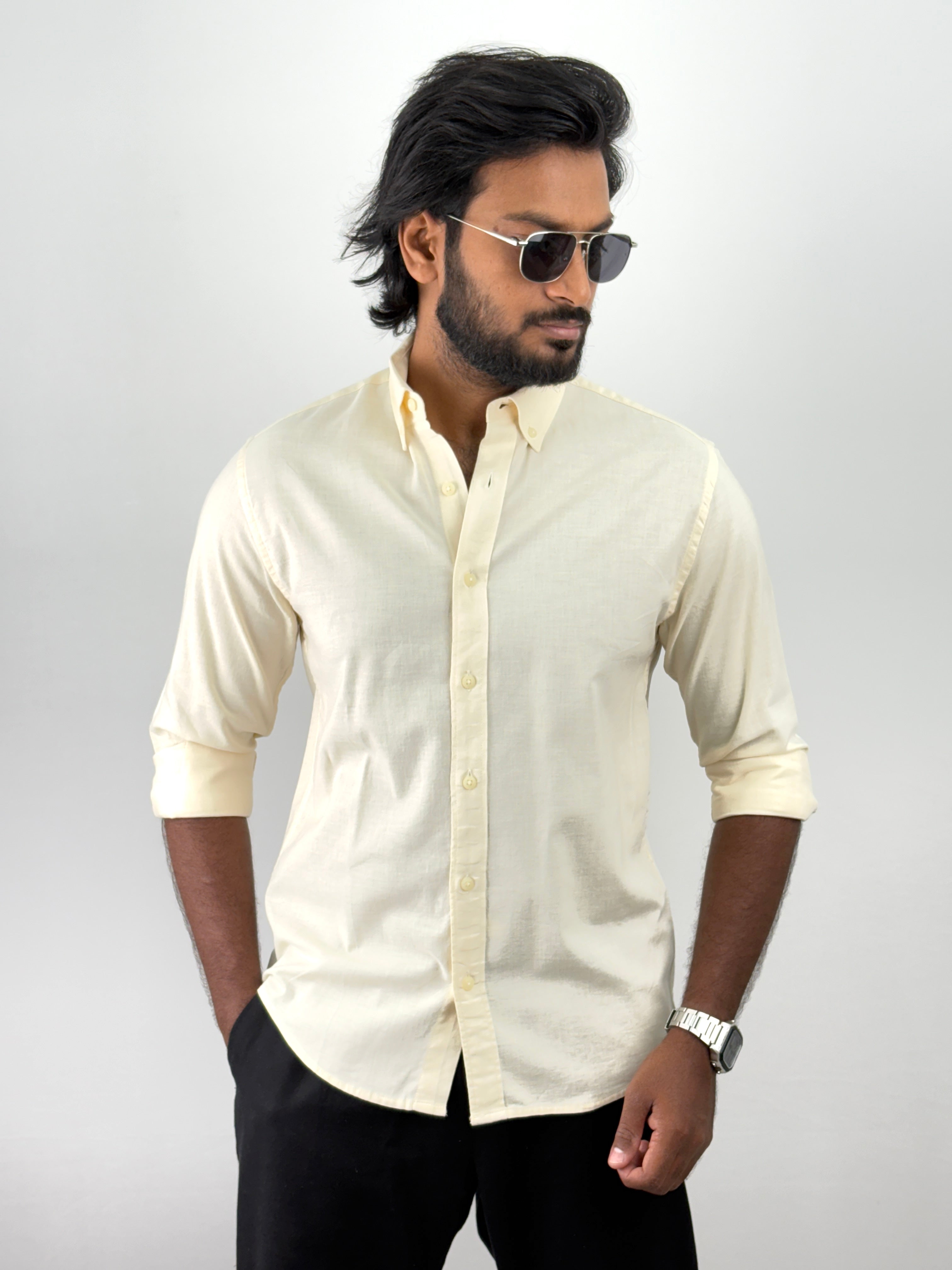 Cream Linen Shirts