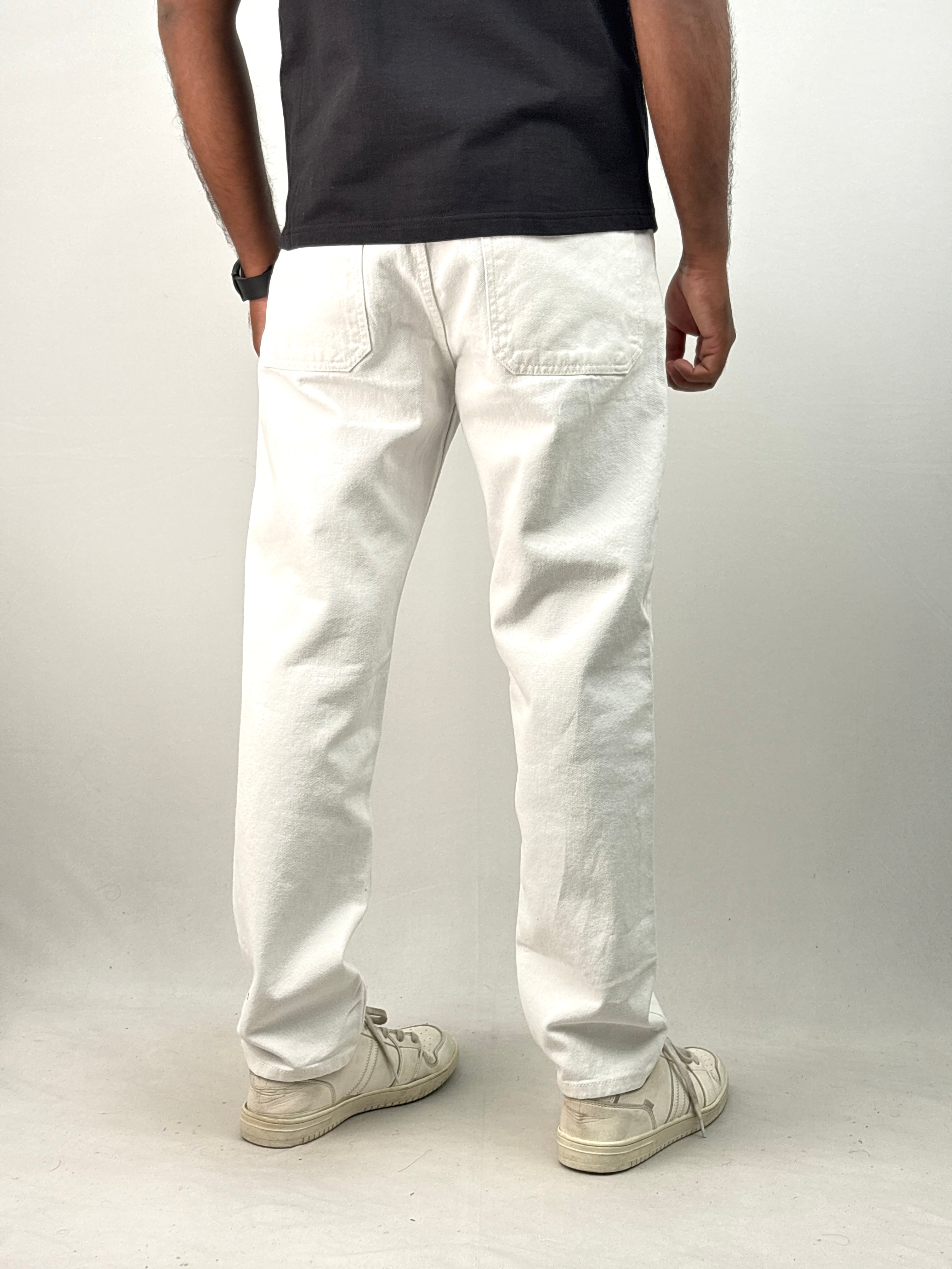 White Semi Baggy Jean