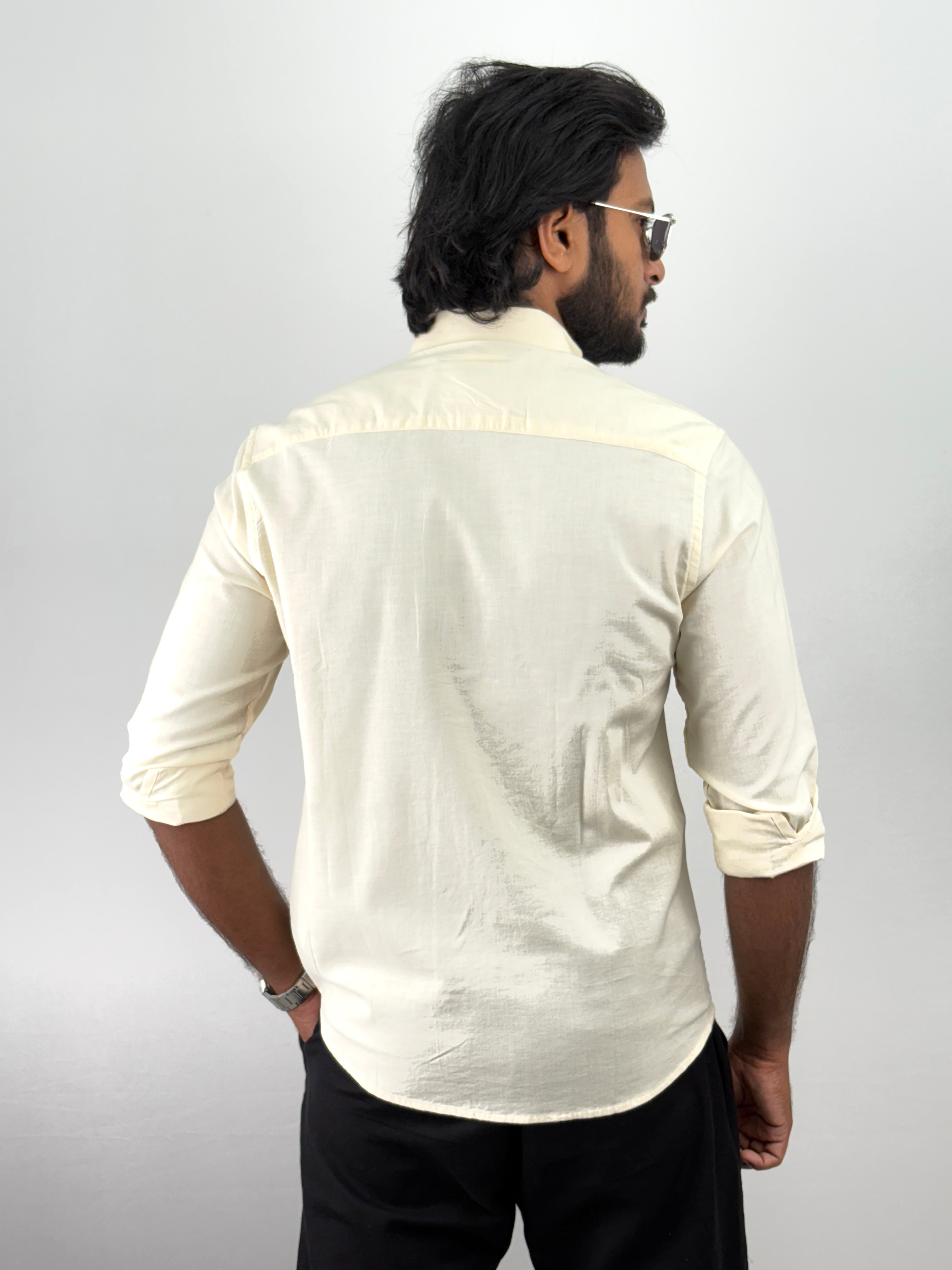Cream Linen Shirts