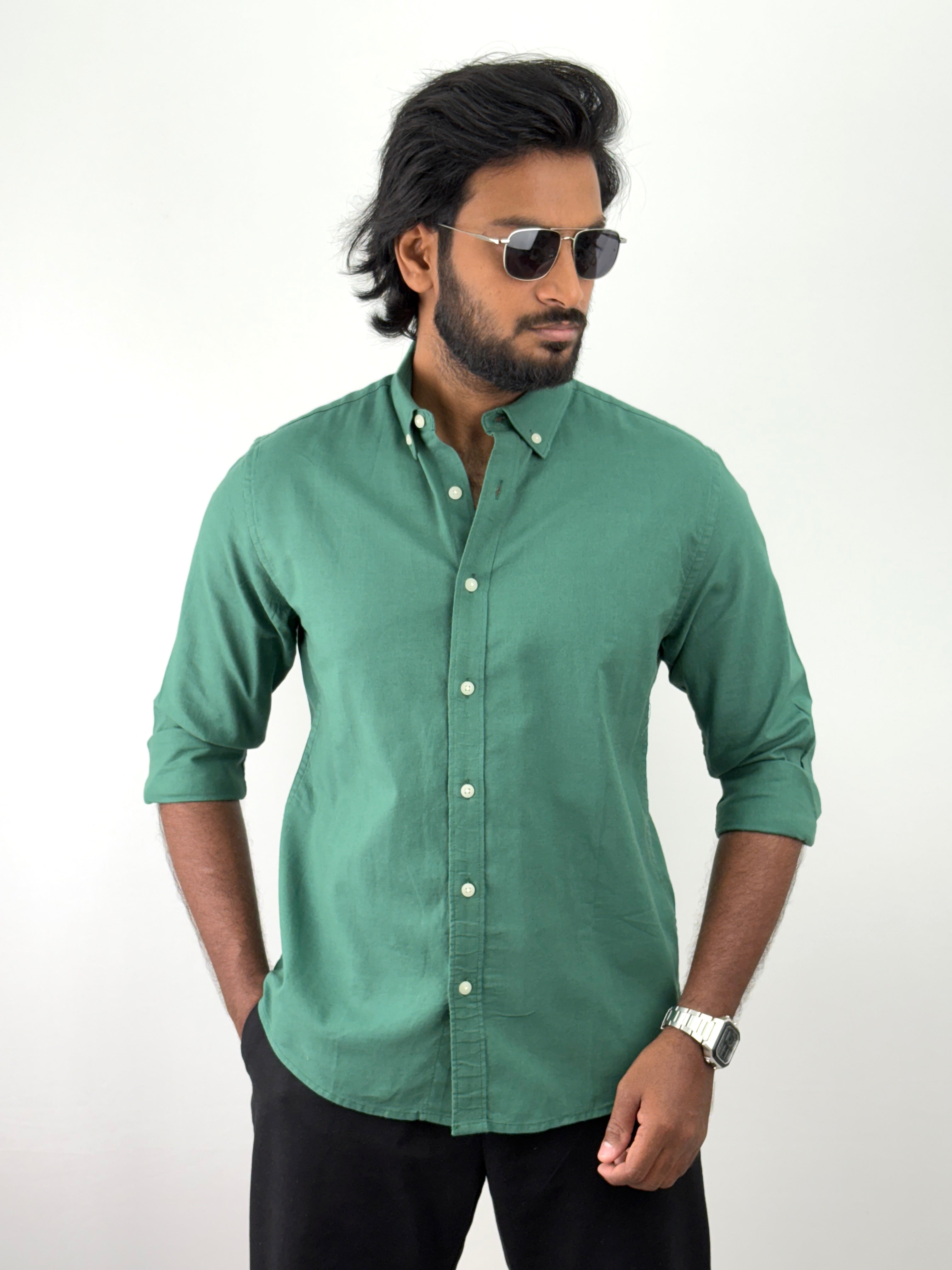 Green Linen Shirt