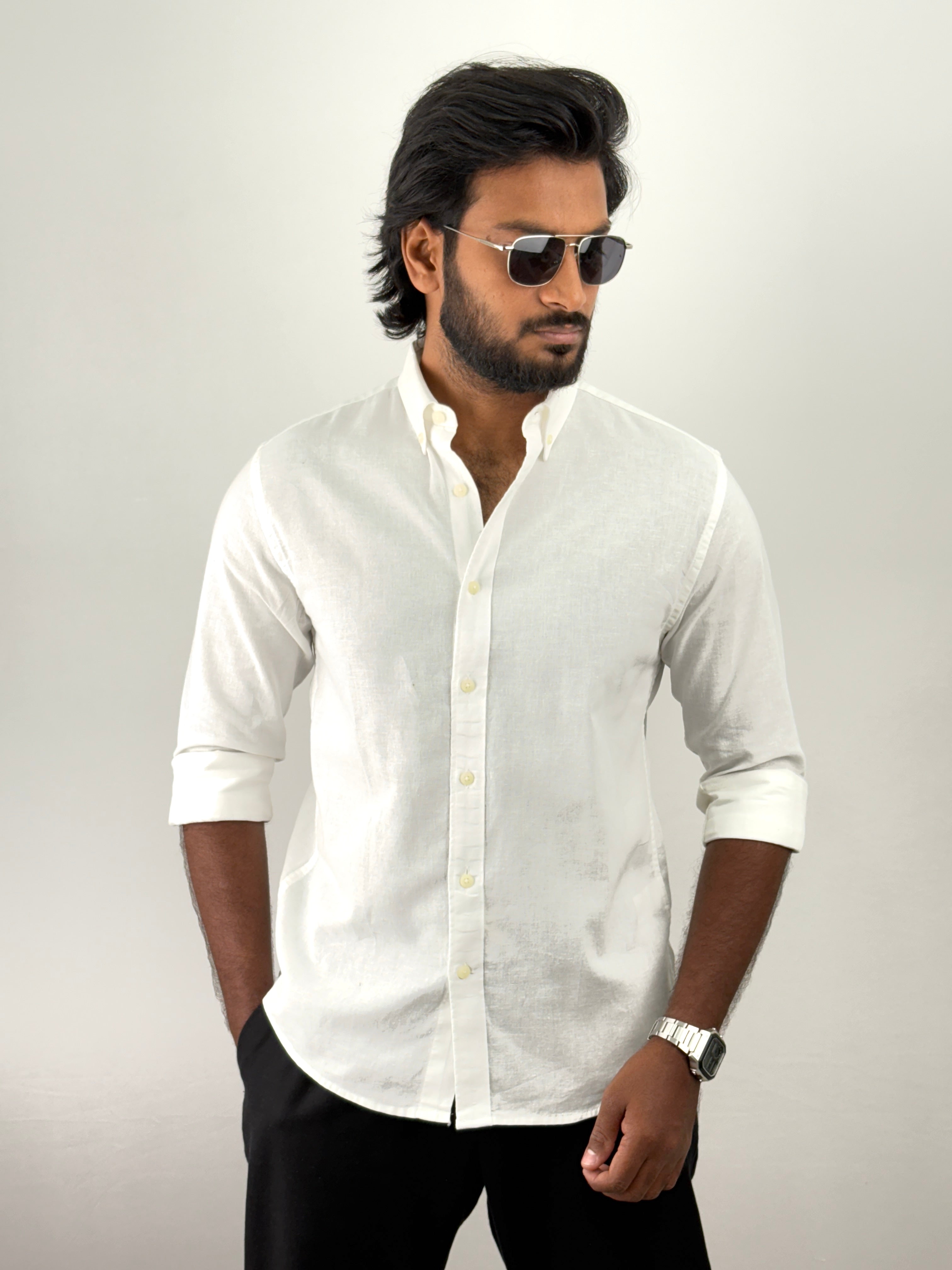White Linen Shirts