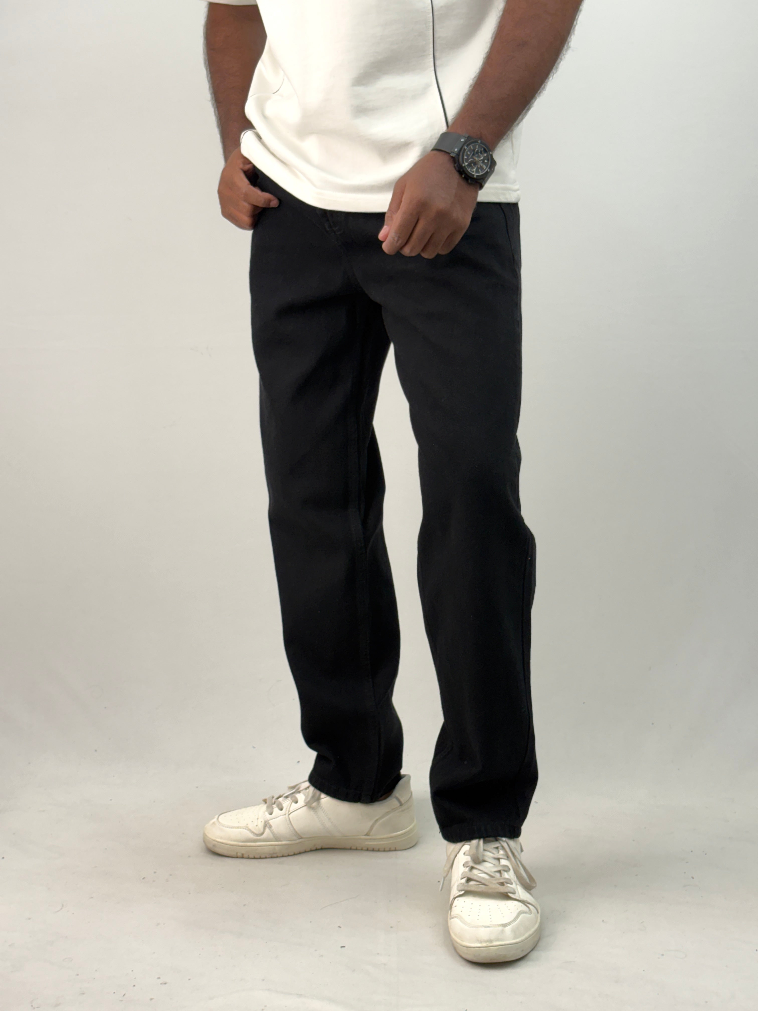 Black Semi Baggy Jean
