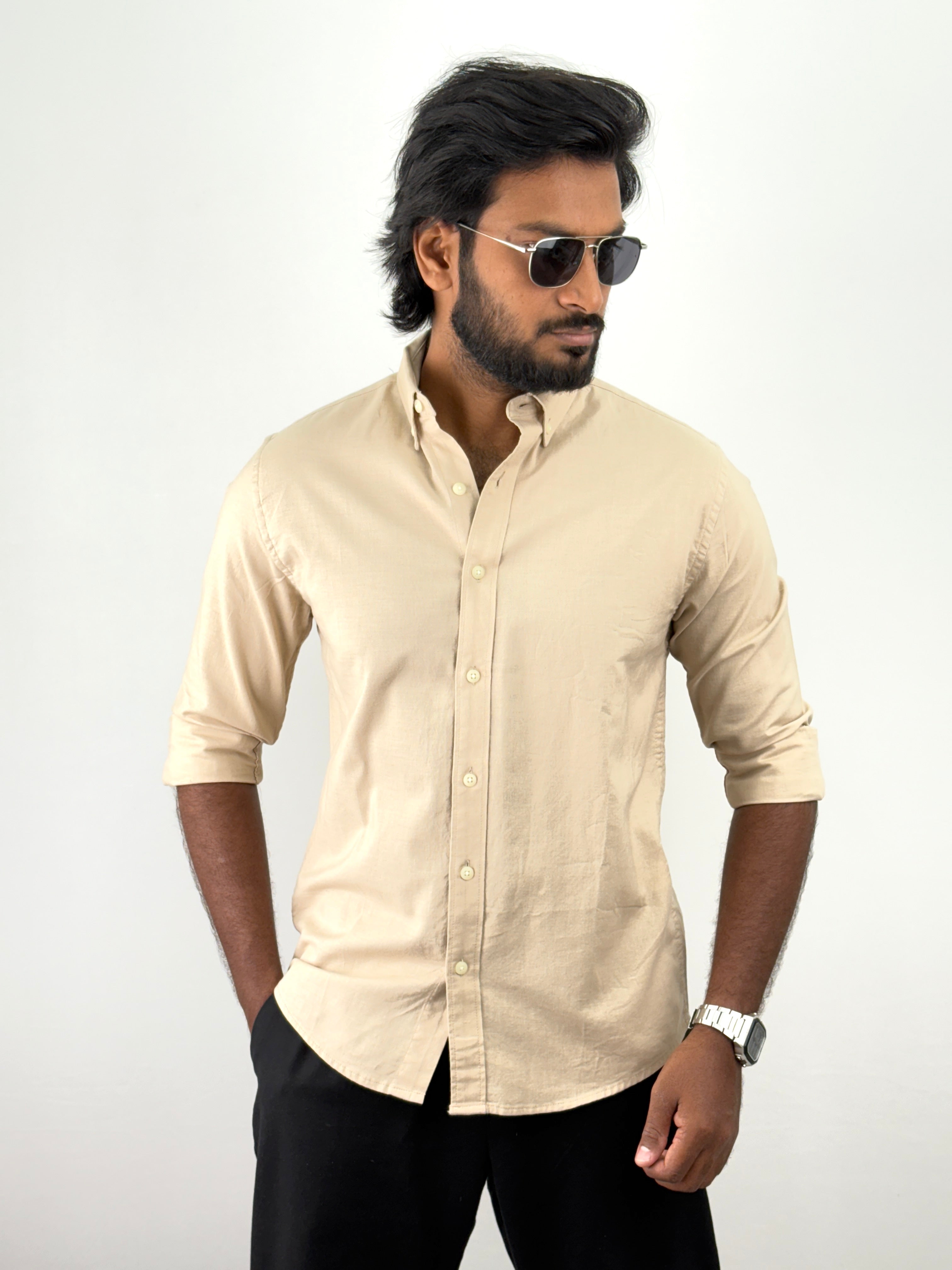 Beige Linen Shirts