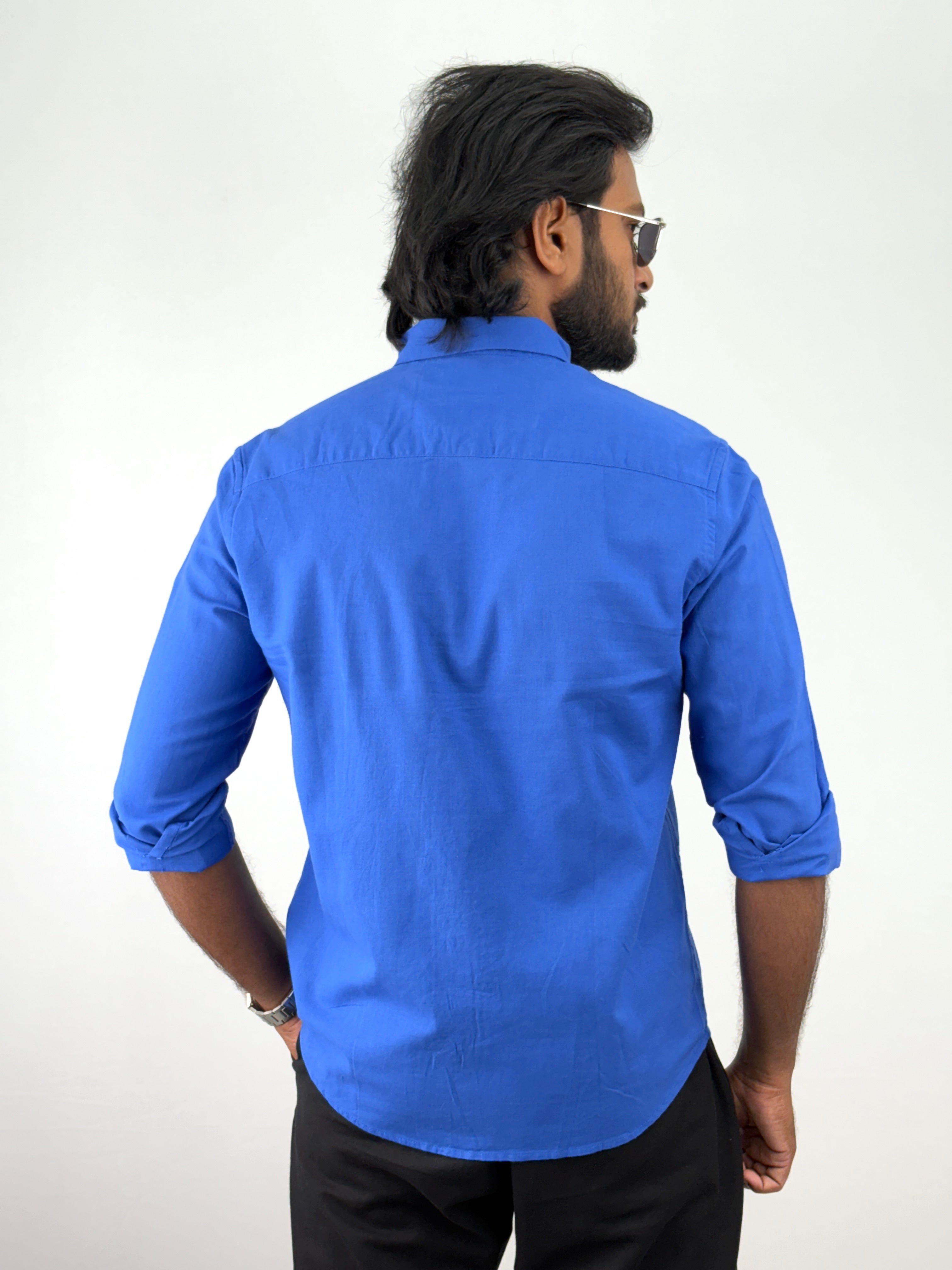 Royal Blue Linen Shirts