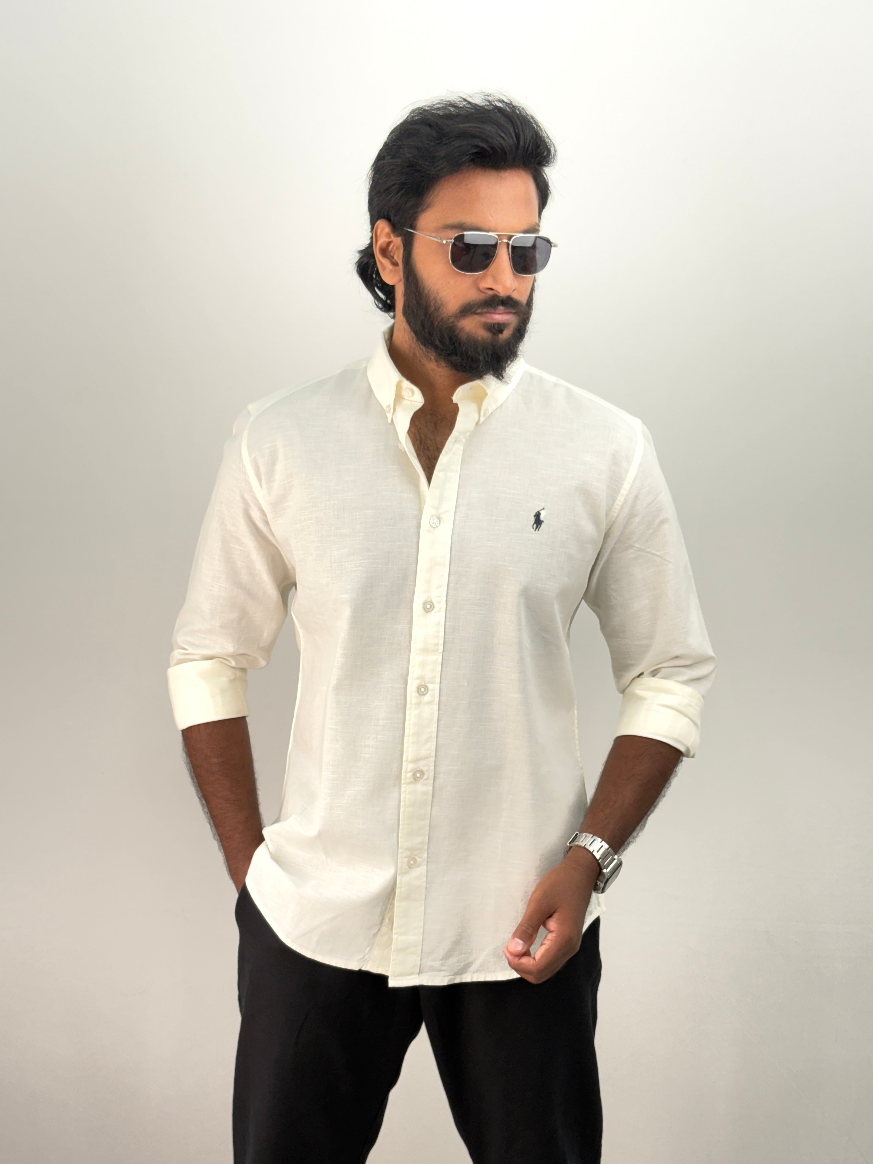 Cream Linen Shirt