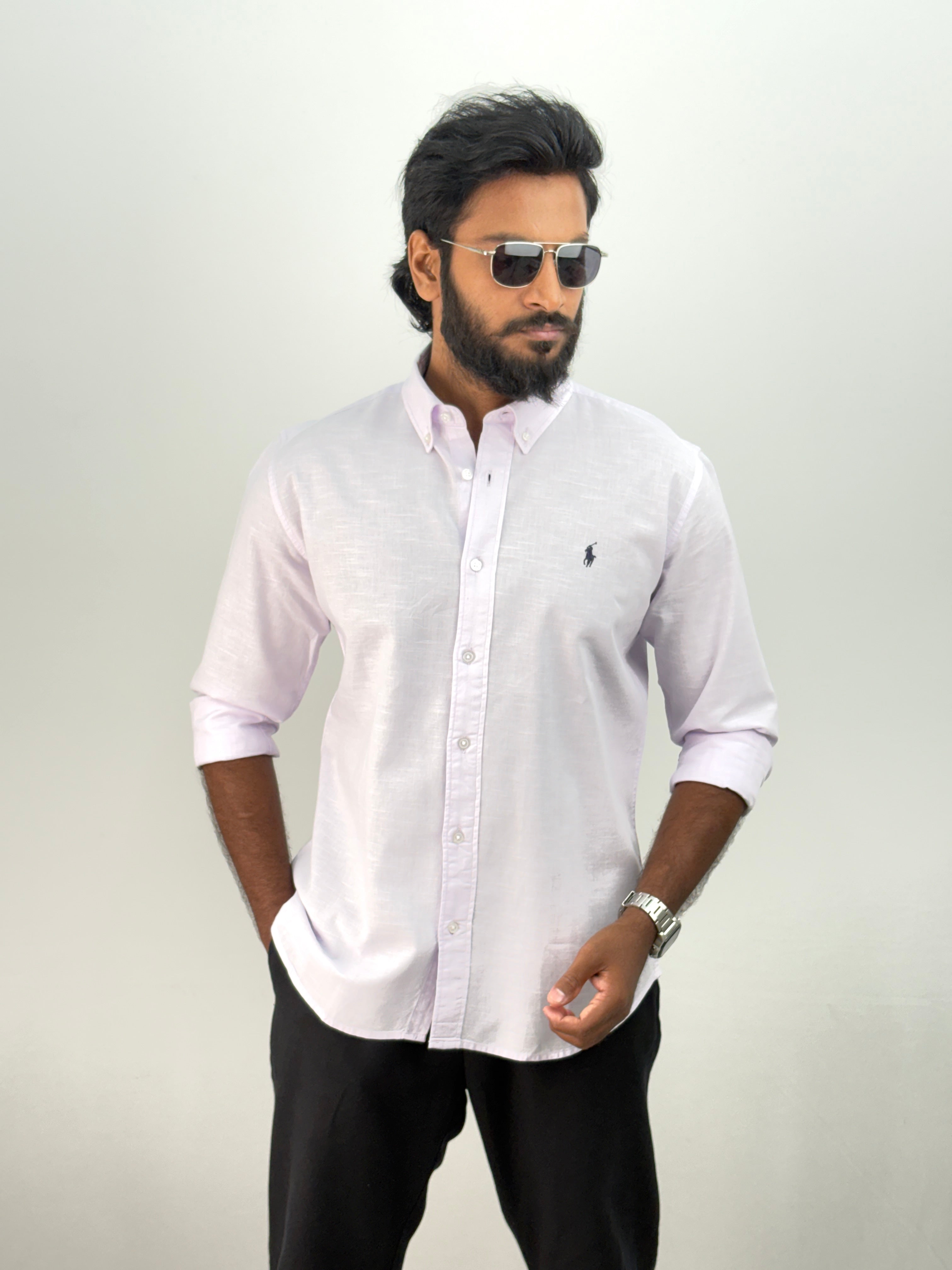 Light Lavender Linen Shirt
