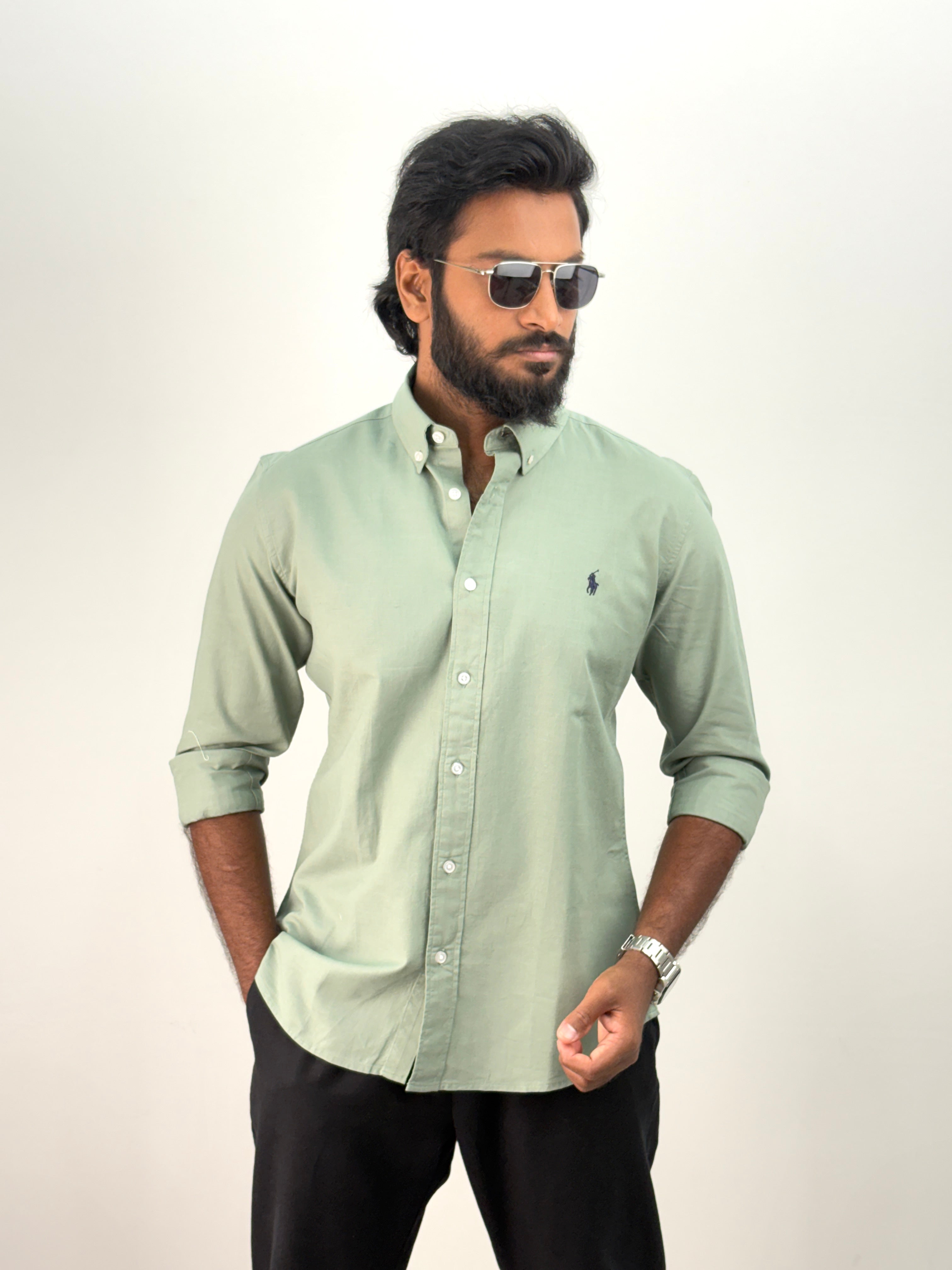 Green Linen Shirt