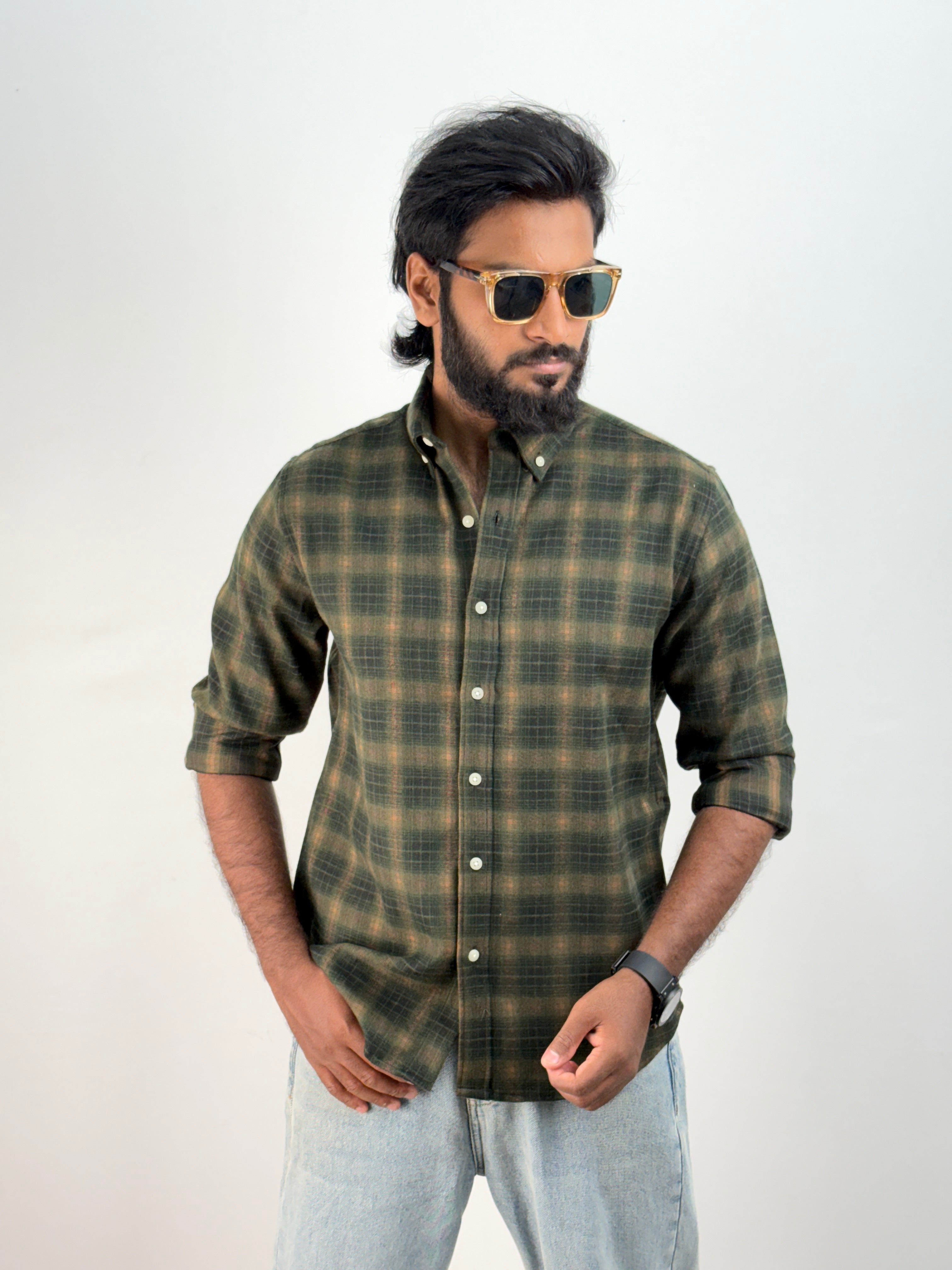 Green IMP Flannel Shirt