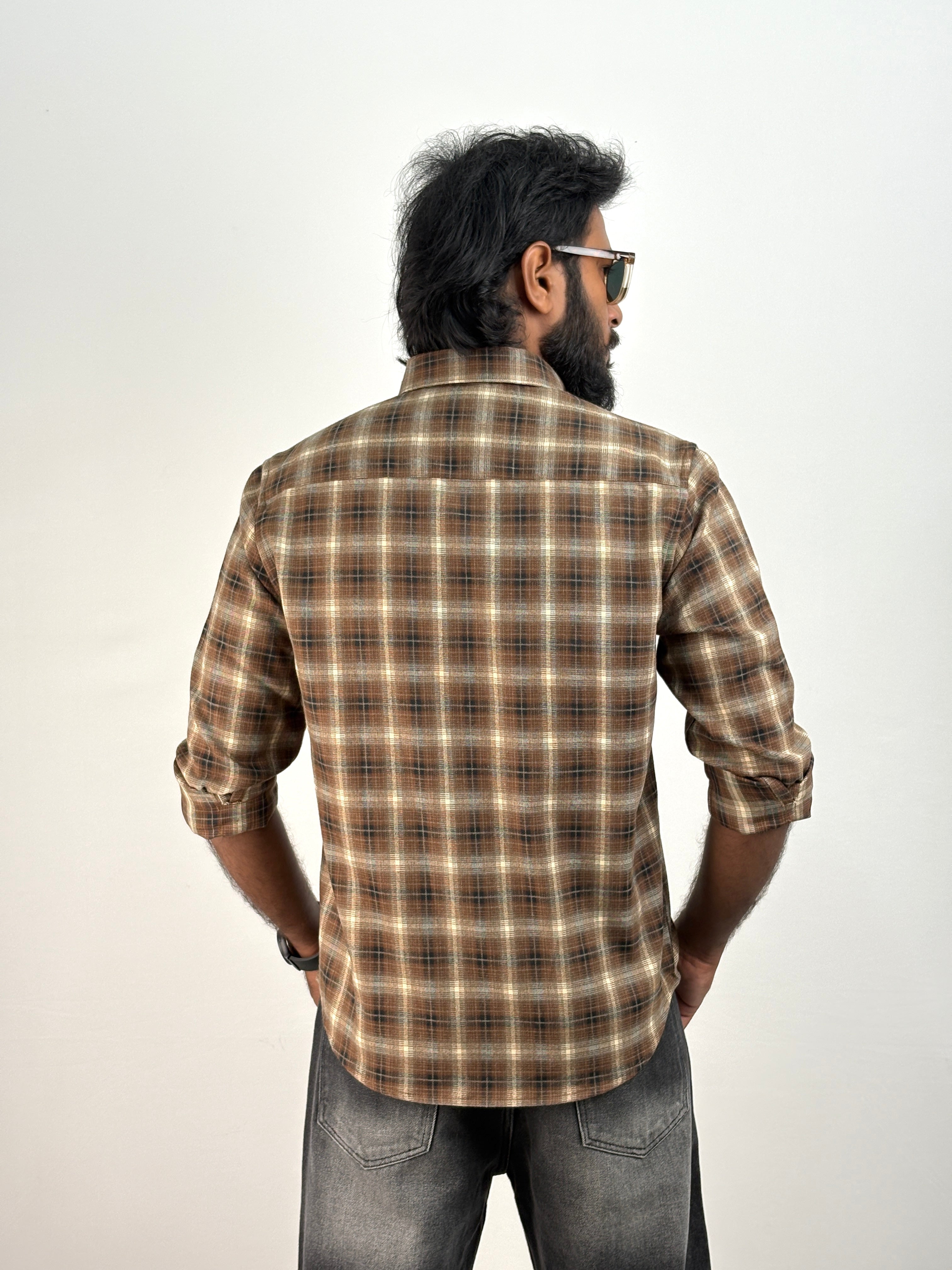 Beige Brown IMP Flannel Shirt