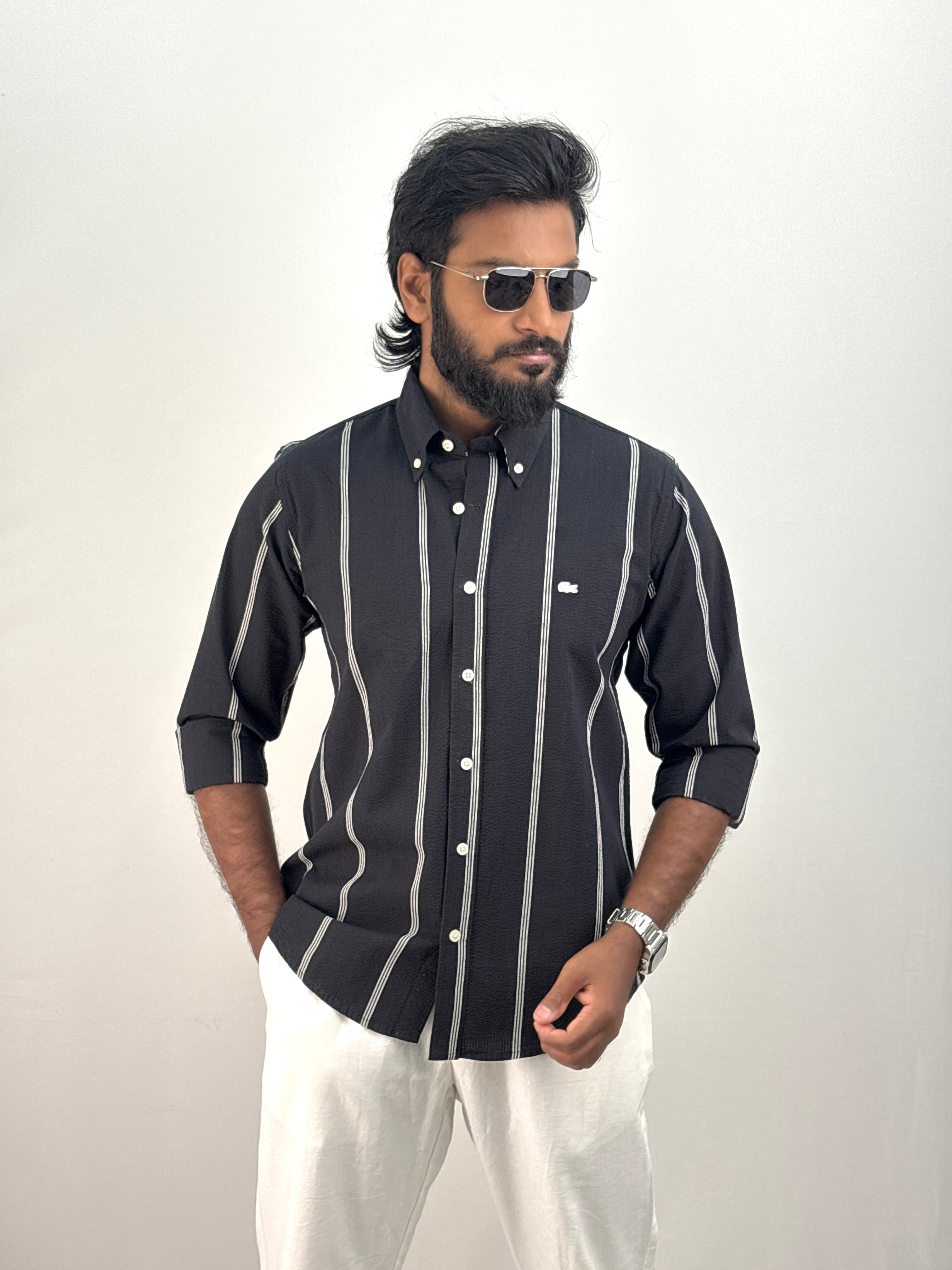 Black 3 Stripe Shirt #