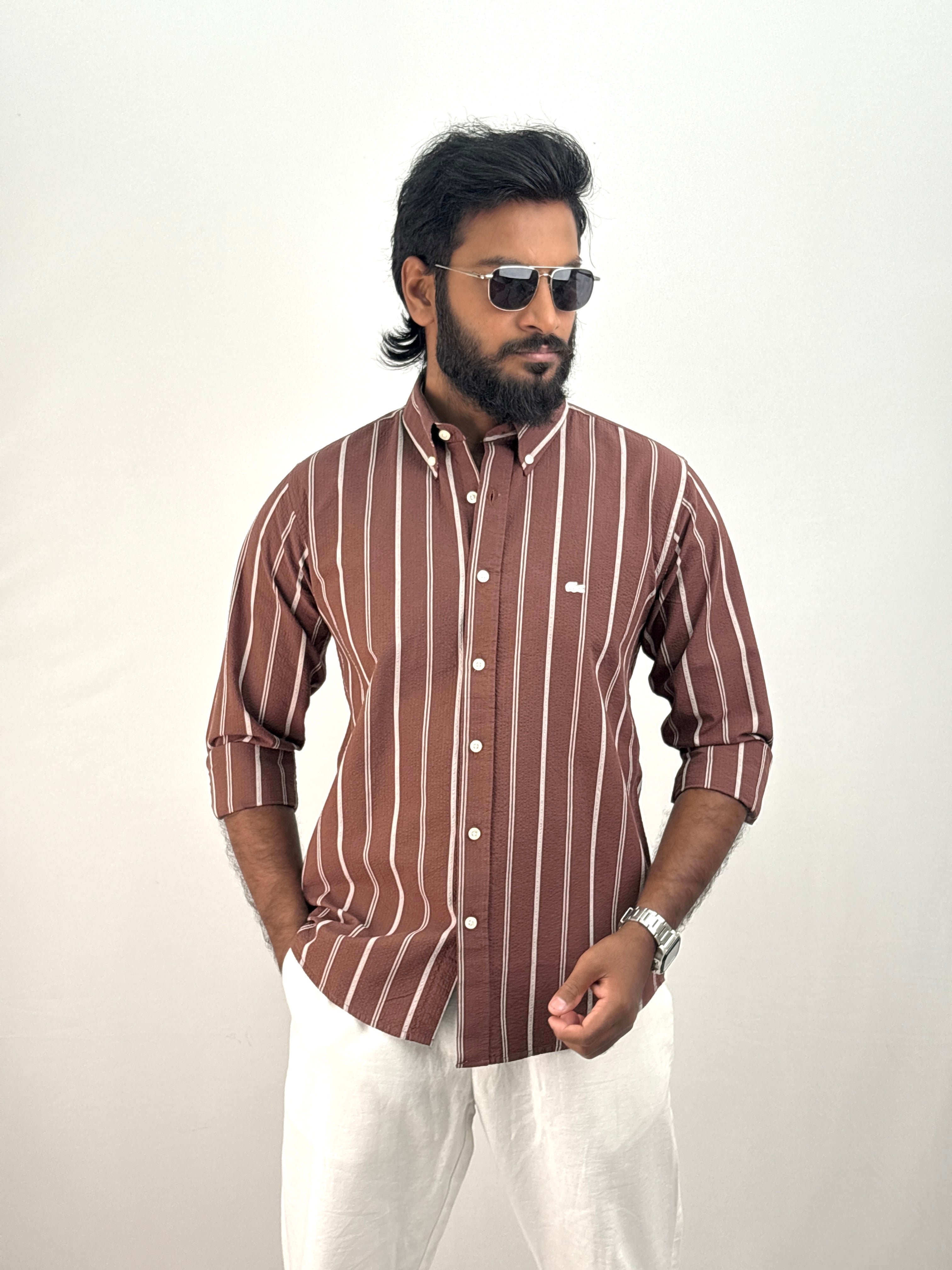 Brown Stripe Shirt #