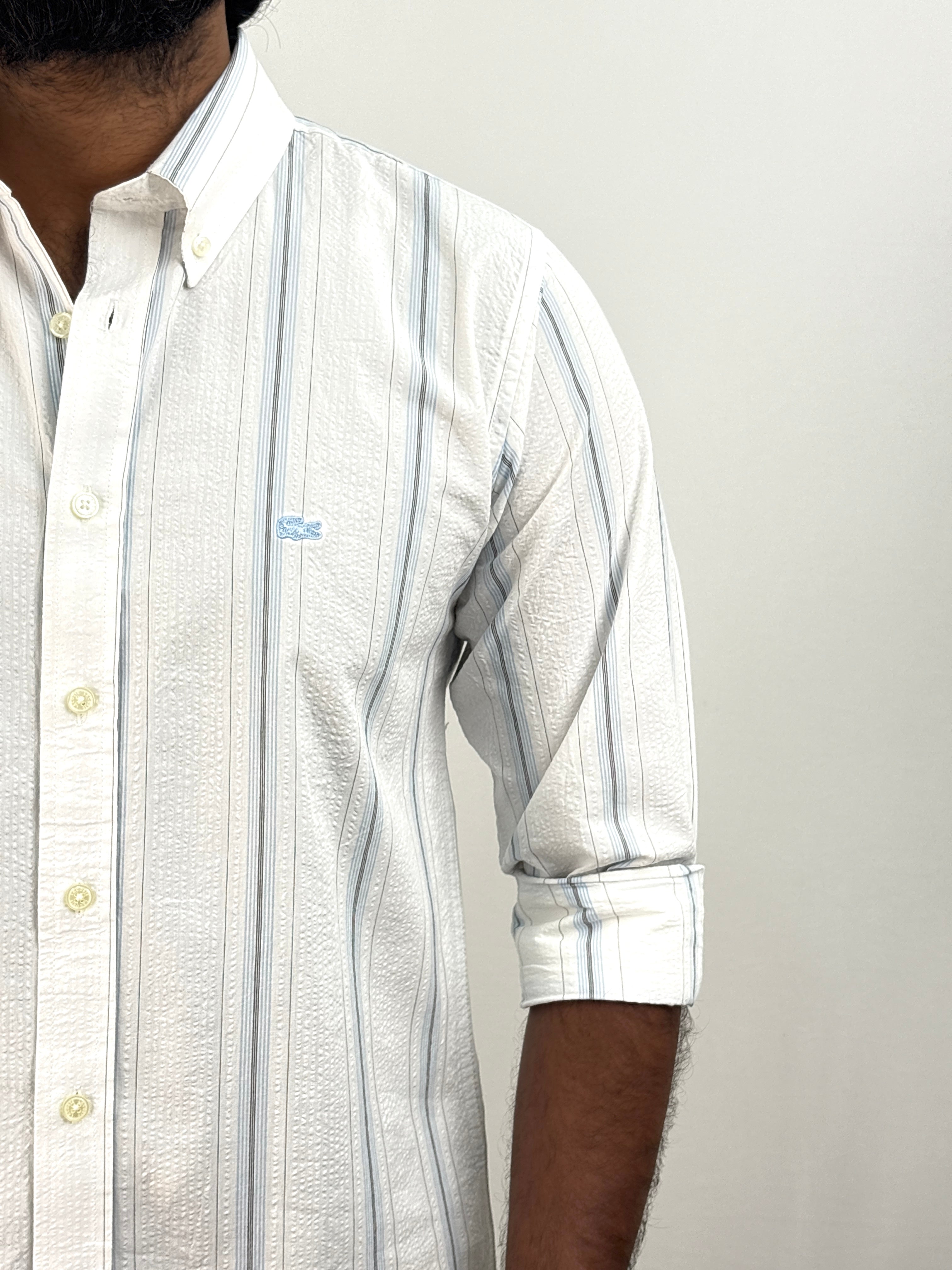 White Blue Stripe Shirt #