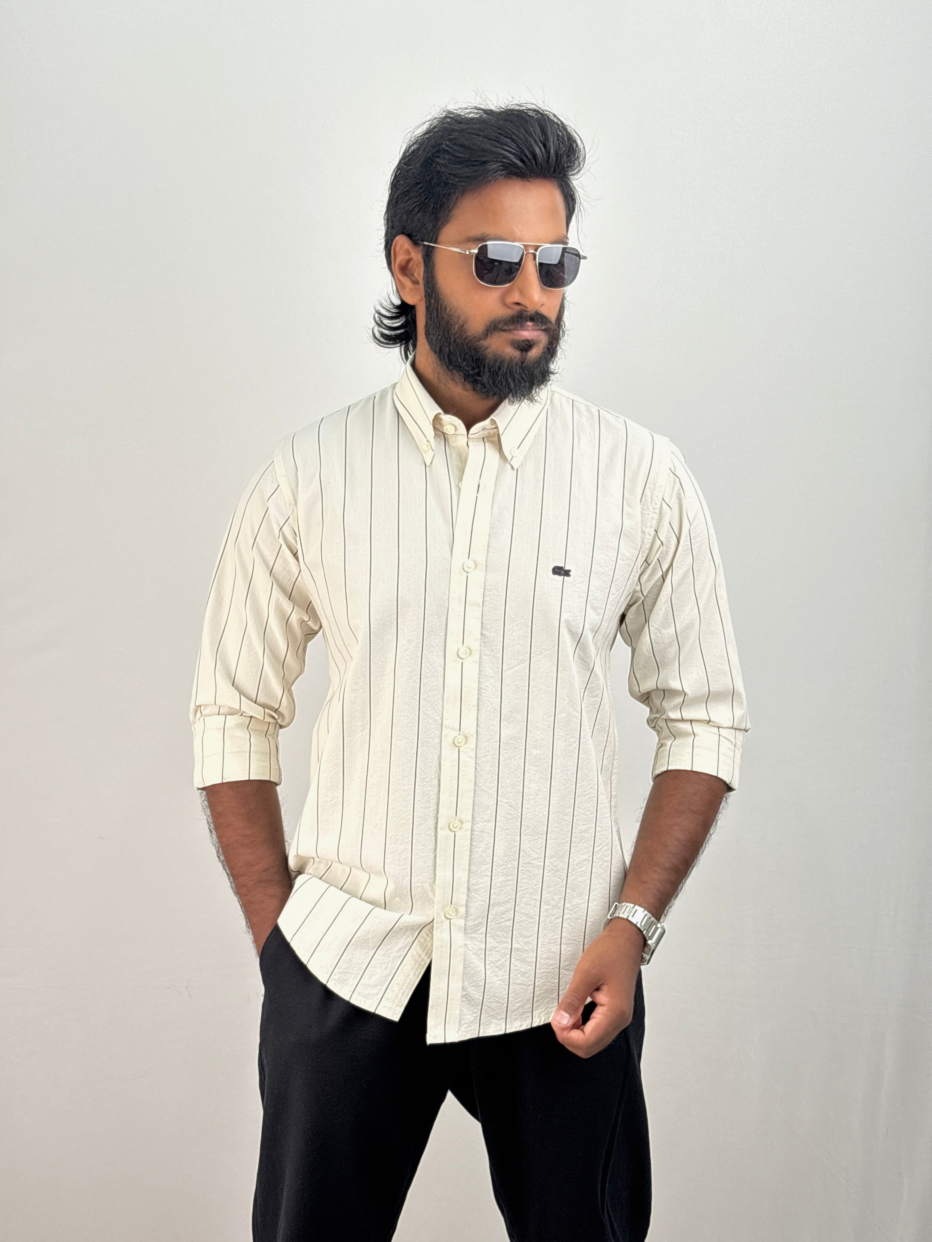 Beige Stripe Shirt #