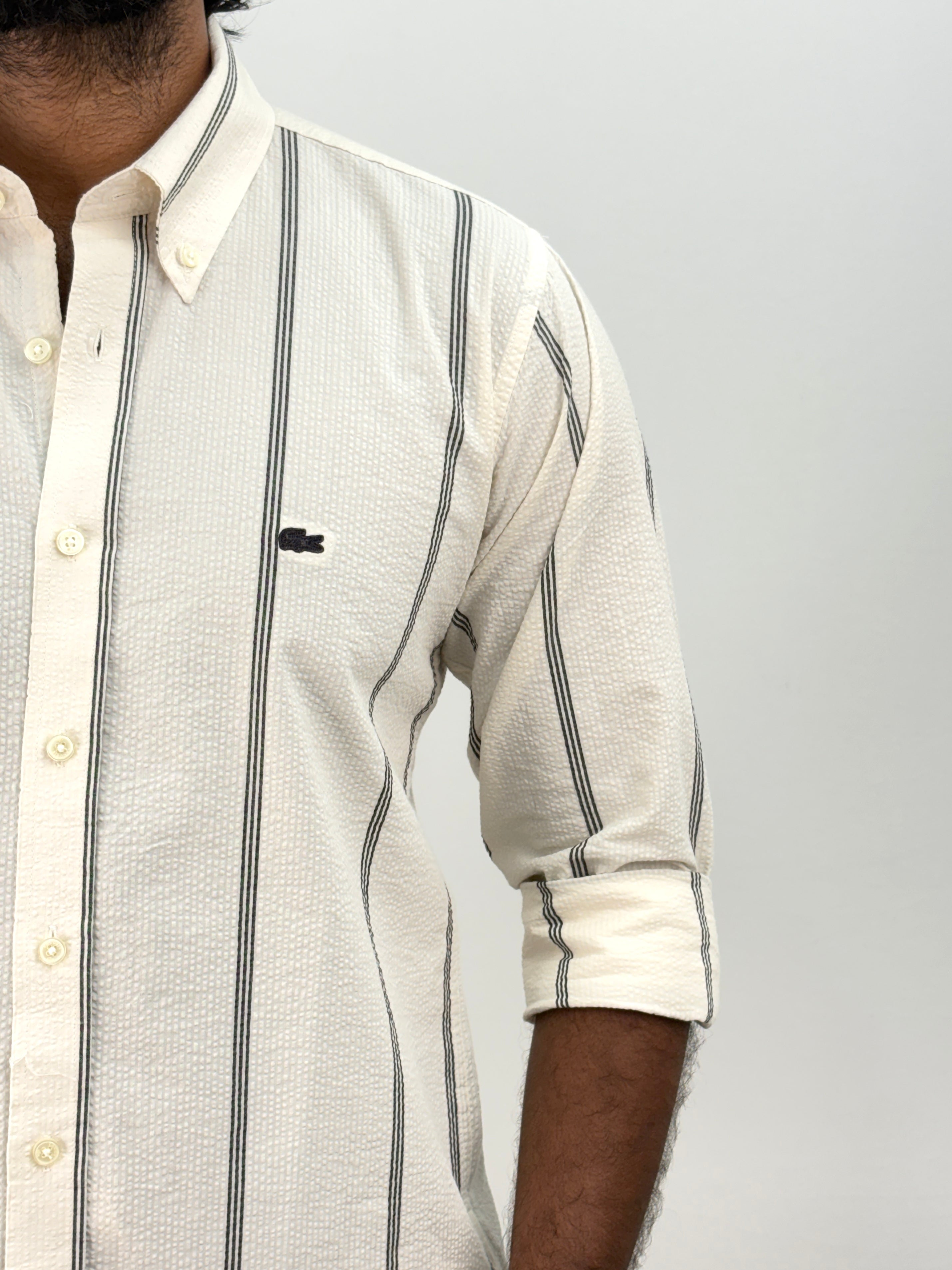 Beige 3 Stripe Shirt #