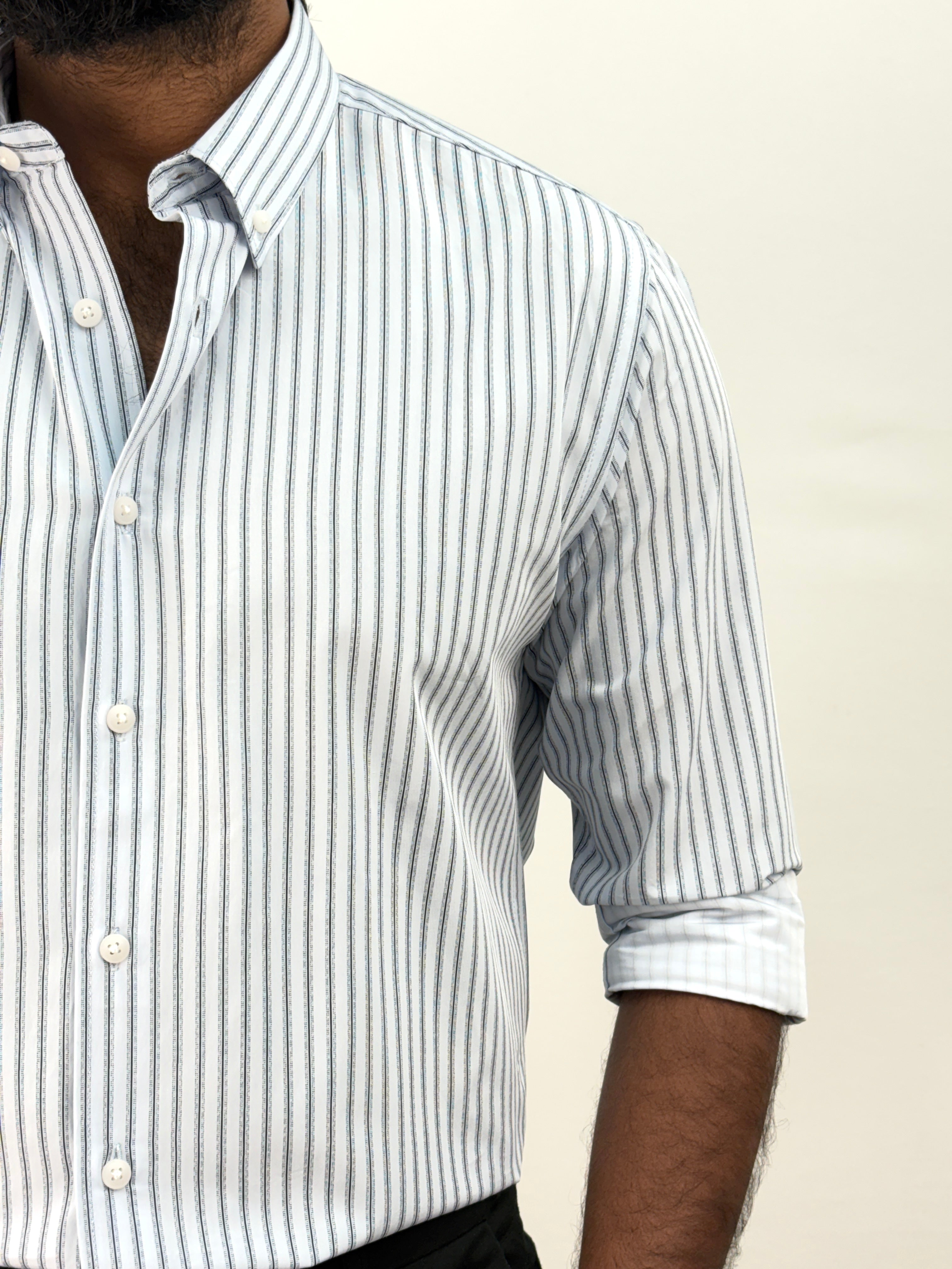 Ice Blue IMP Stripe Shirt