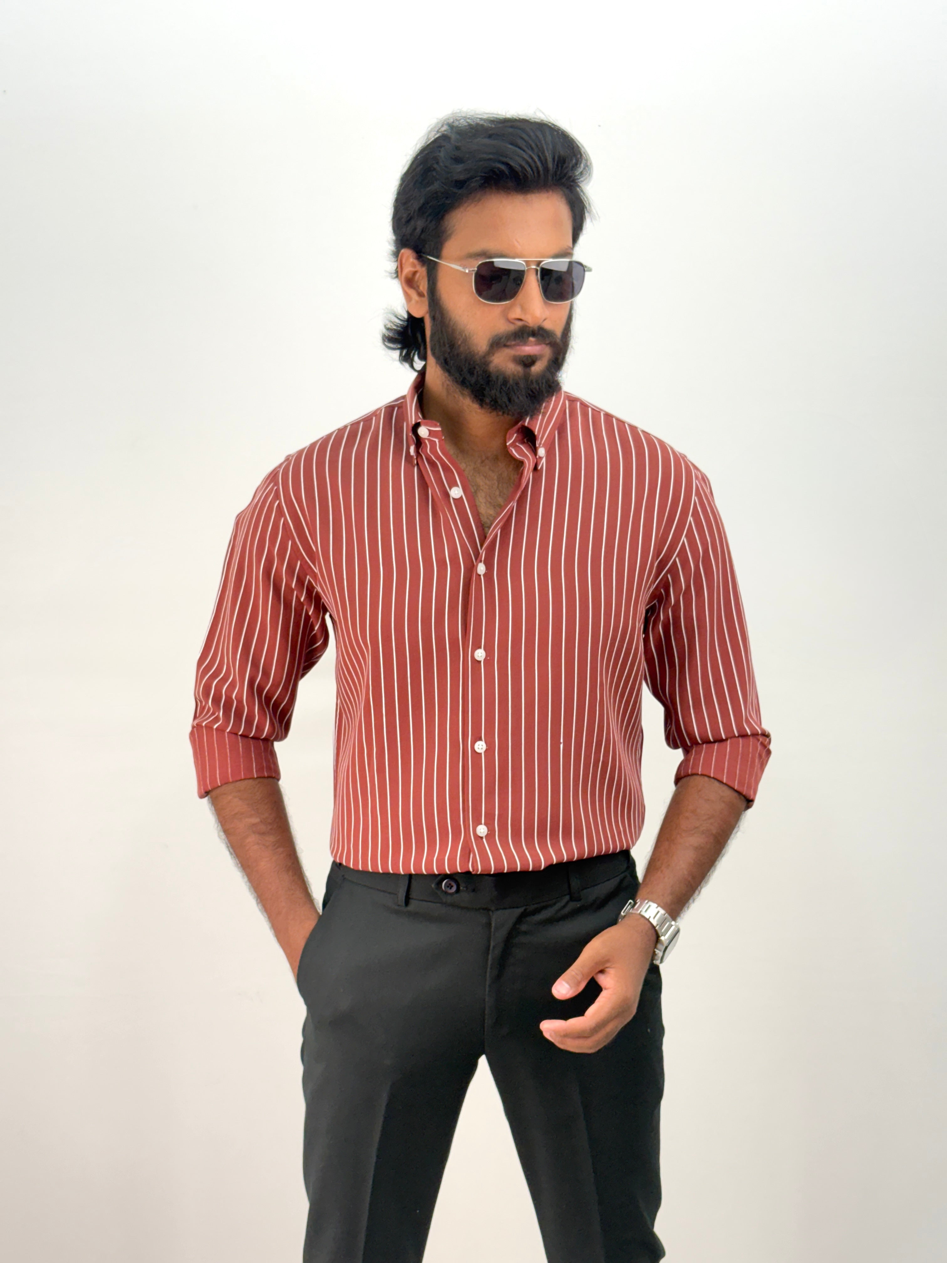 Red IMP Stripe Shirt