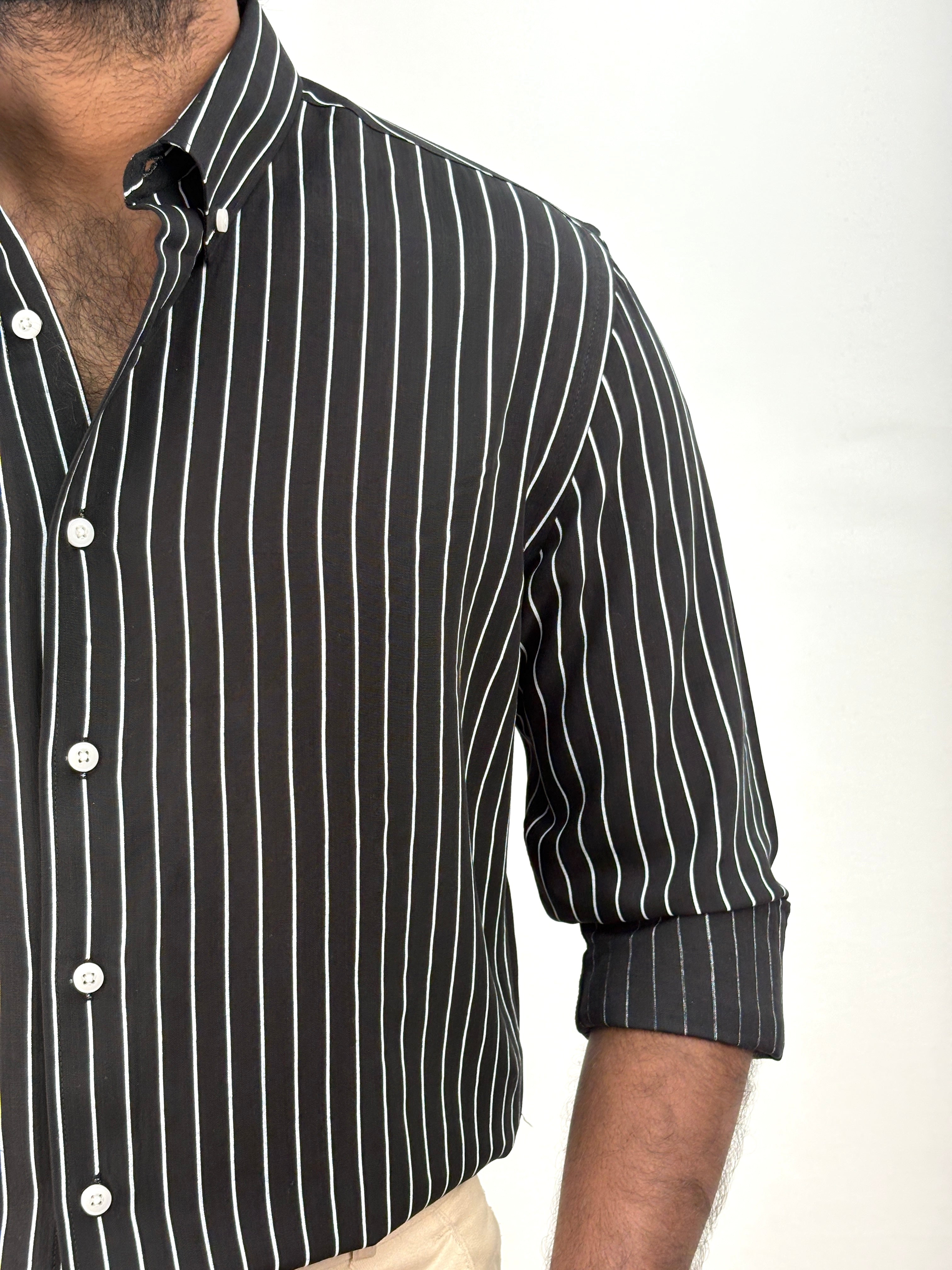 Black IMP Stripe Shirt
