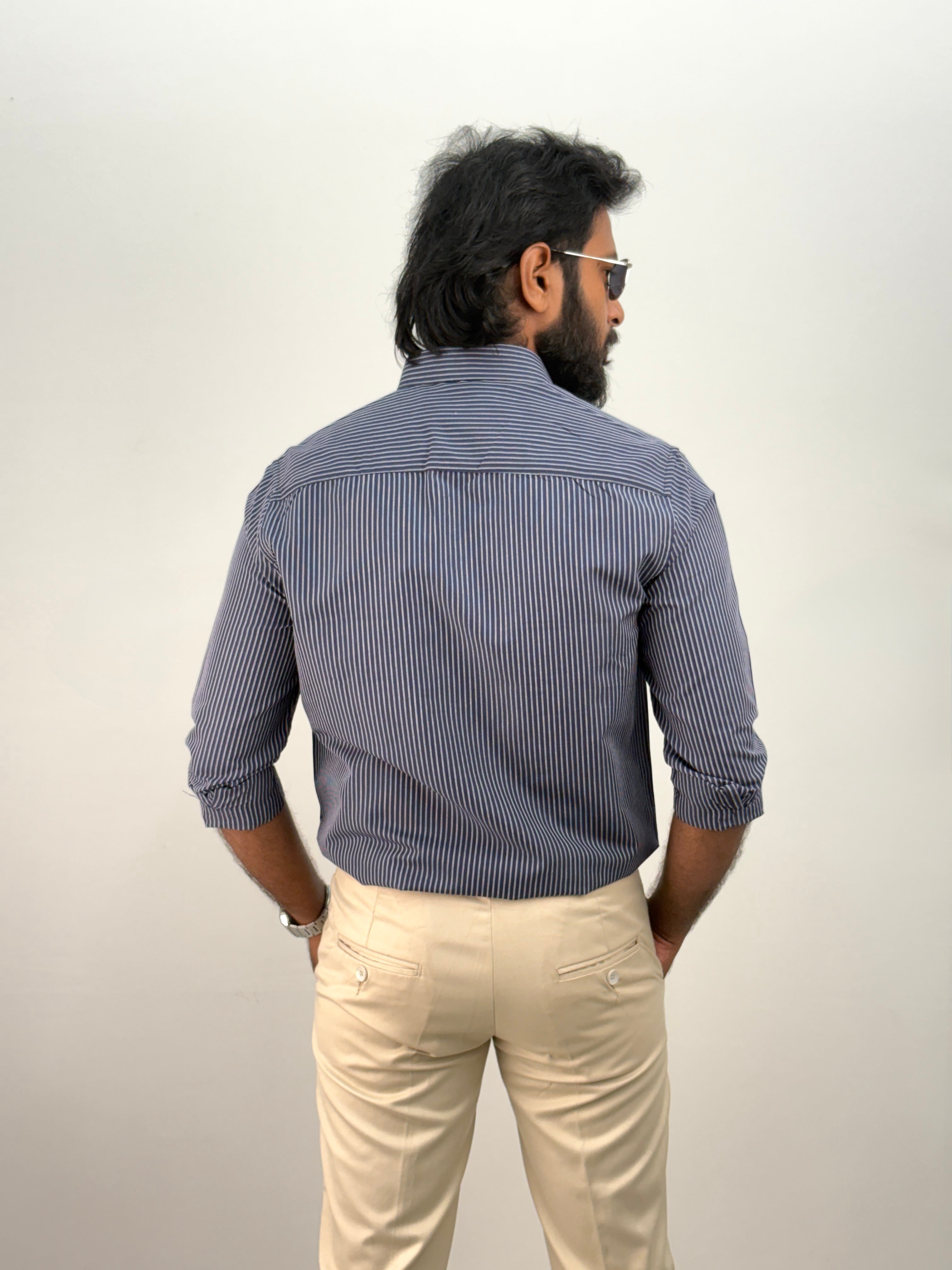 Navy IMP Stripe Shirt