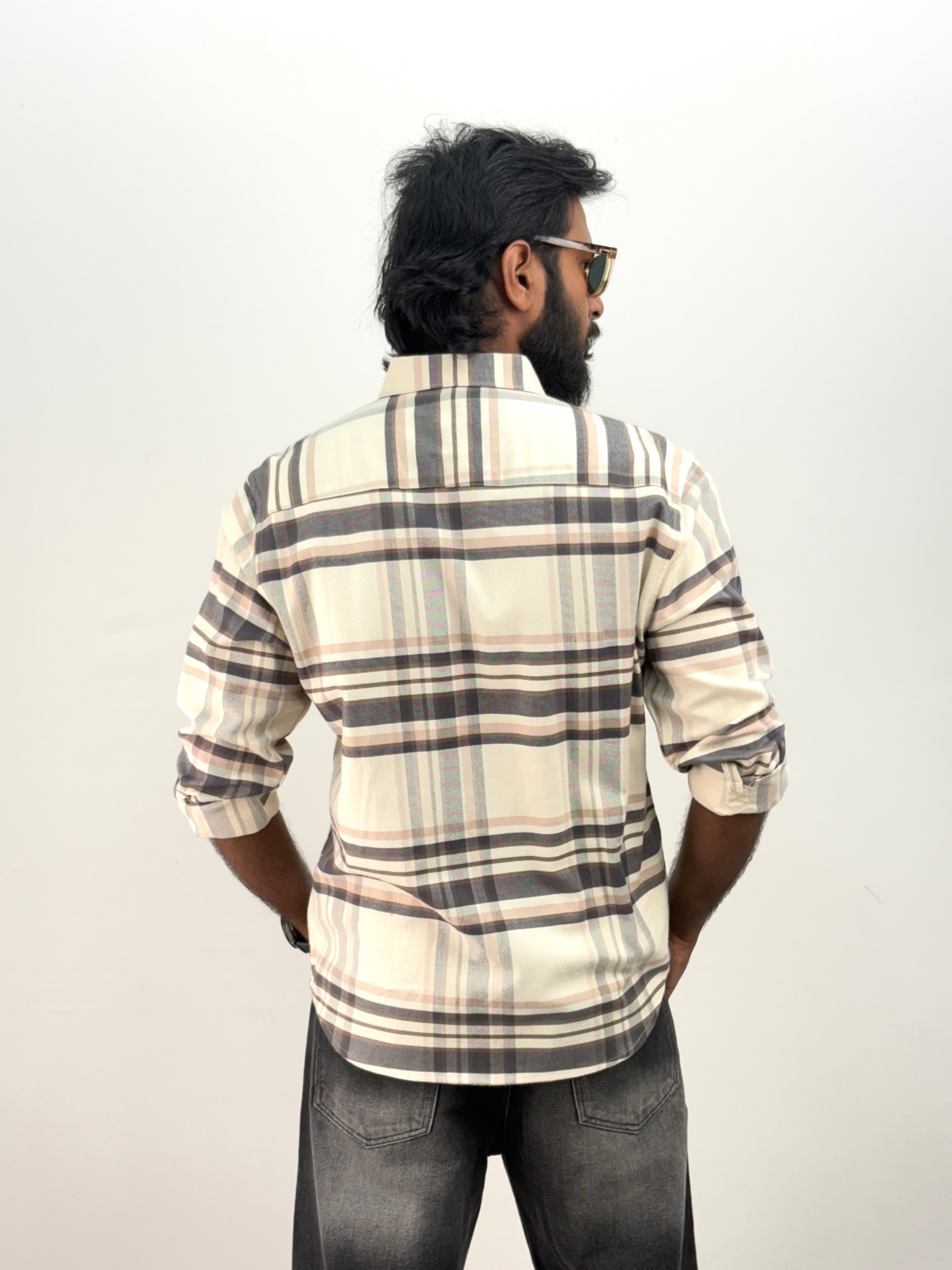 Beige Flannel Shirt