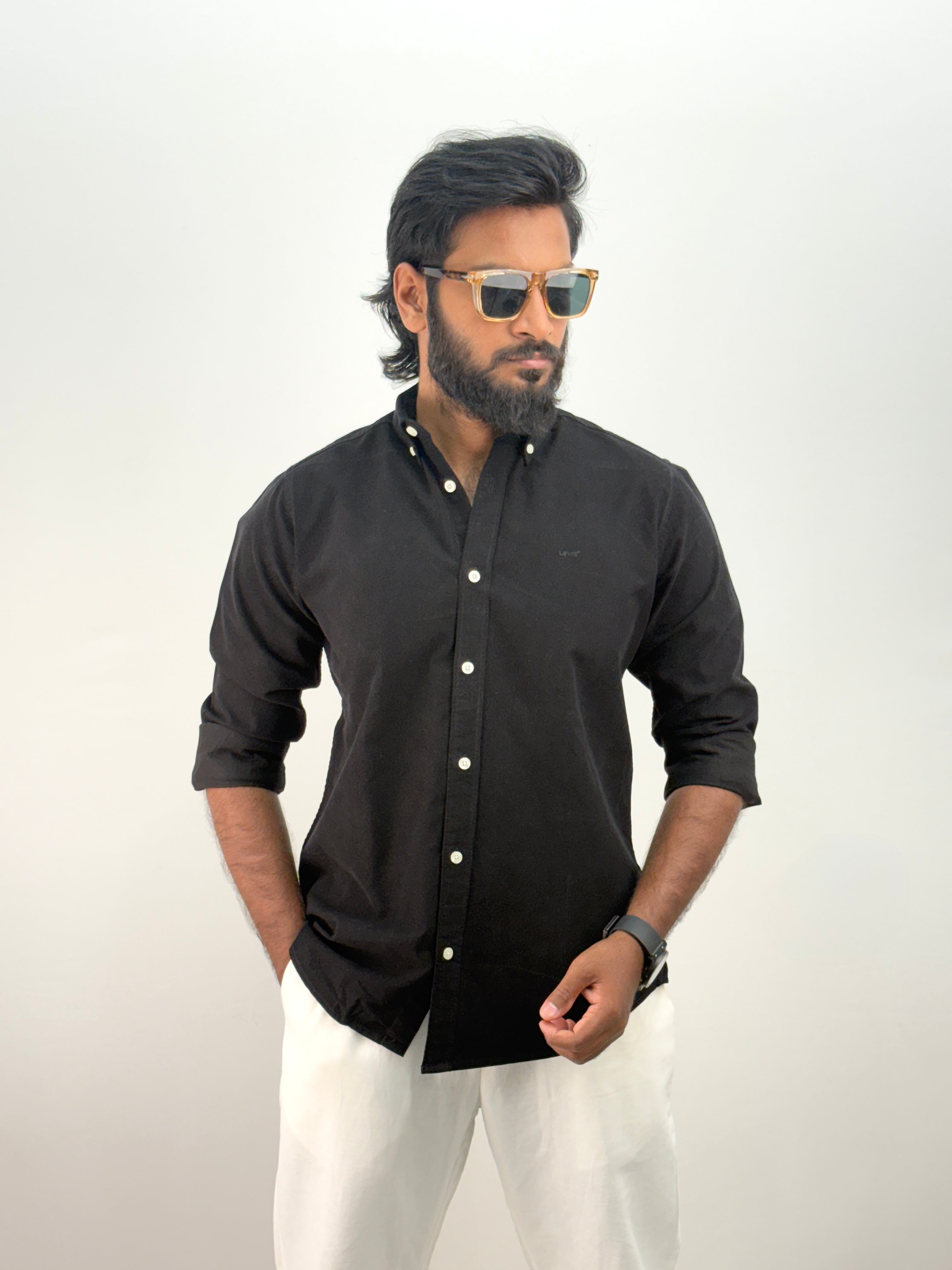Black Plain Shirt