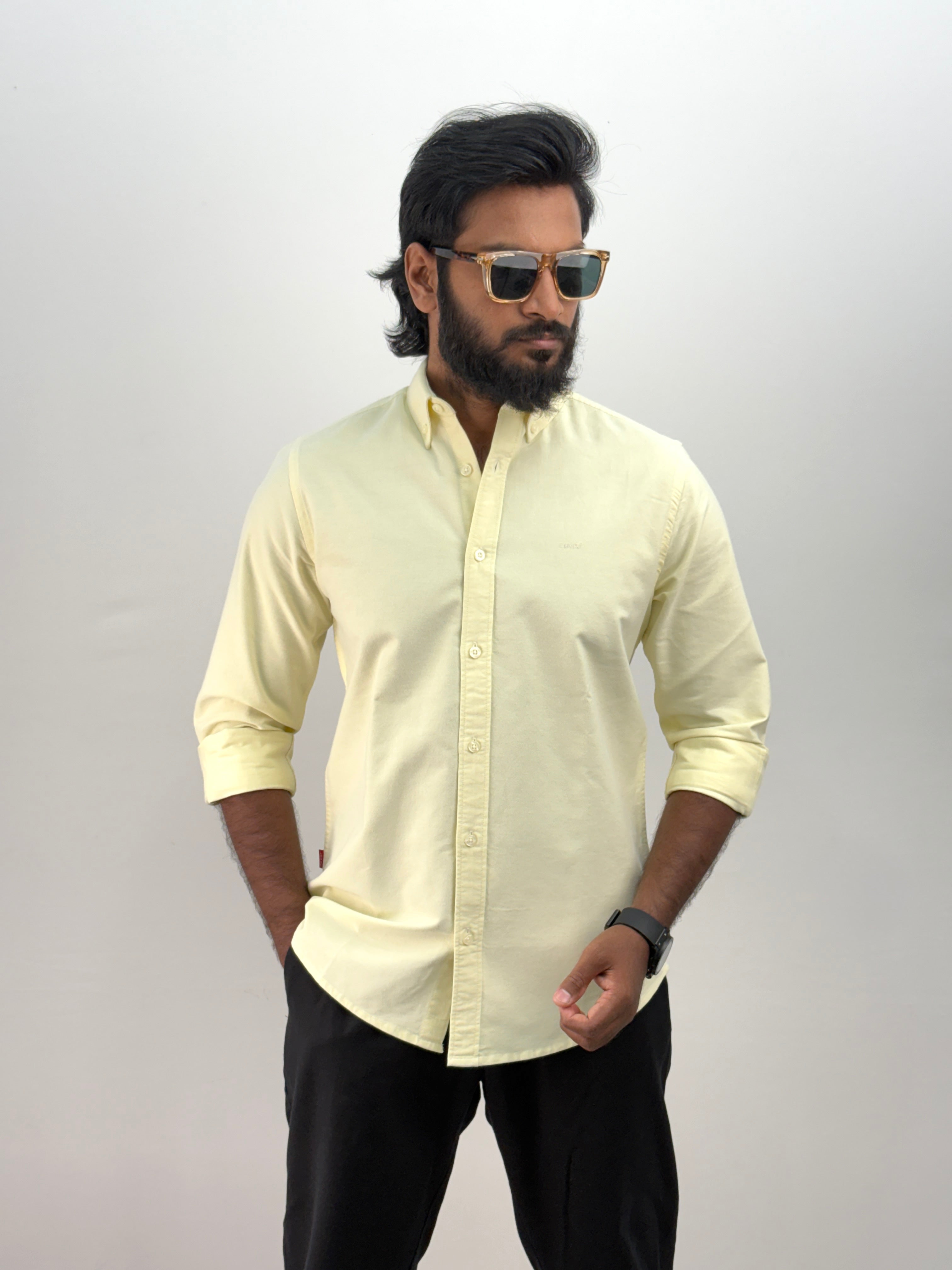 Light Yellow Plain Shirt