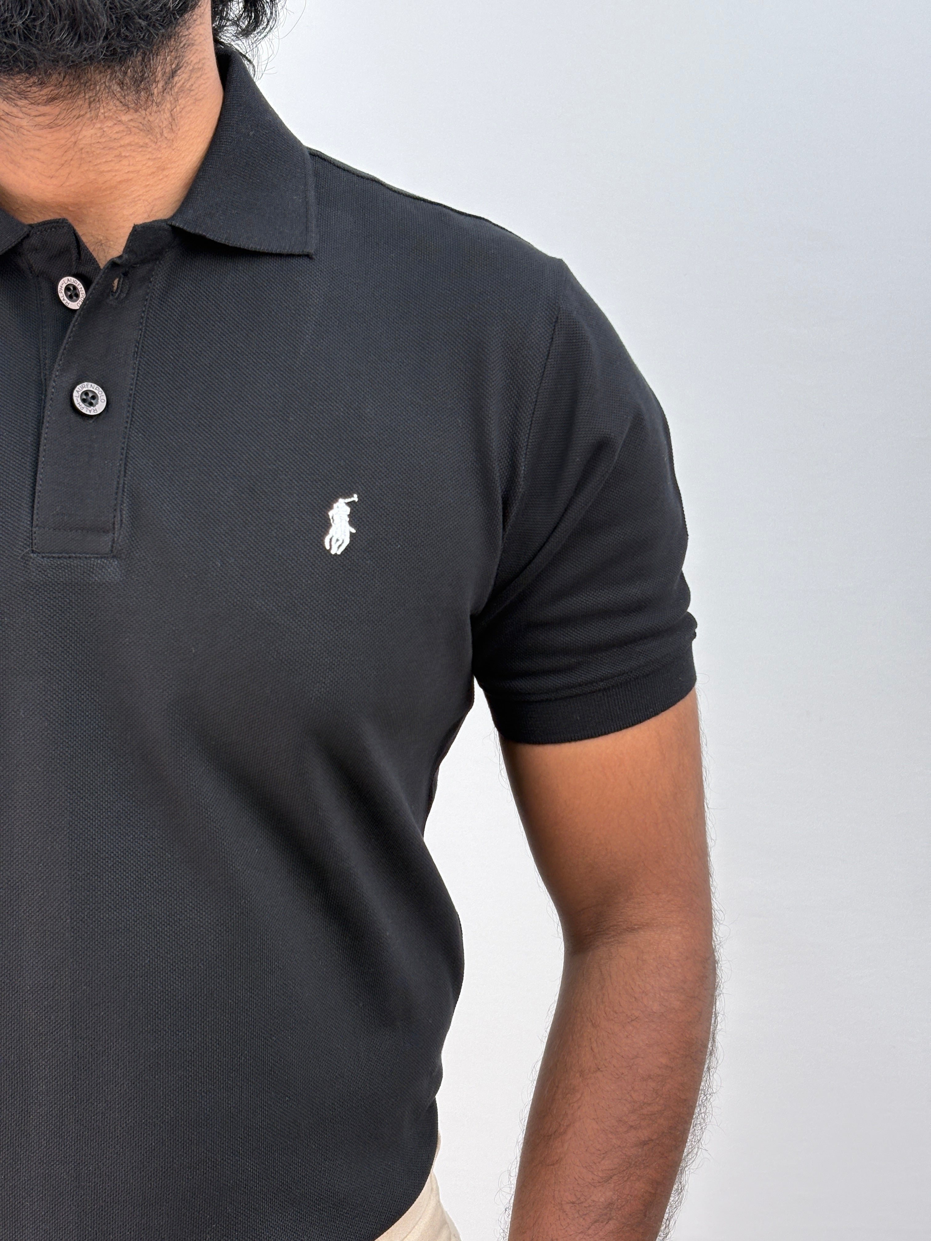 Black Half Sleeve Polo T-shirt