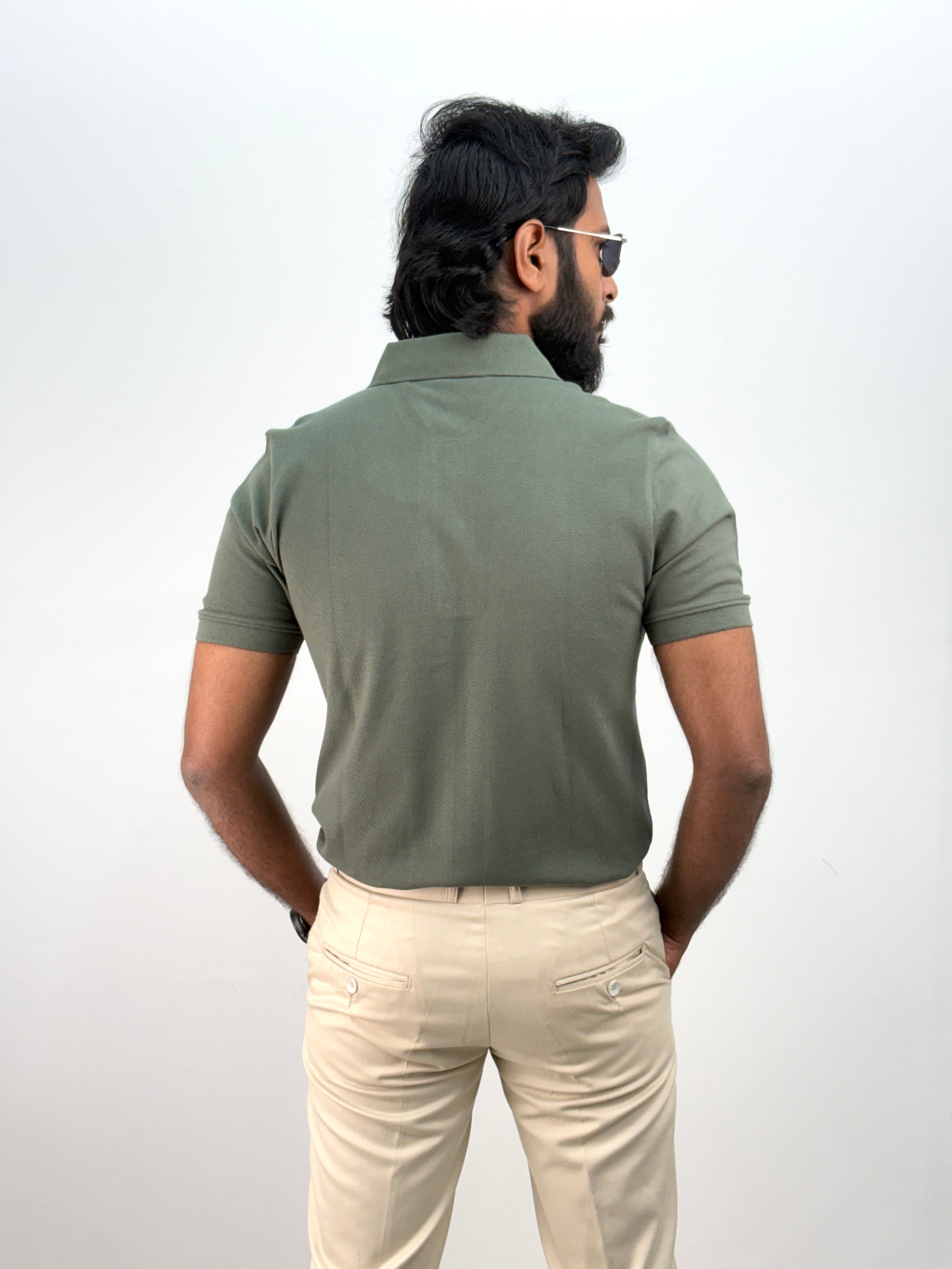 Green Half Sleeve Polo T-shirt