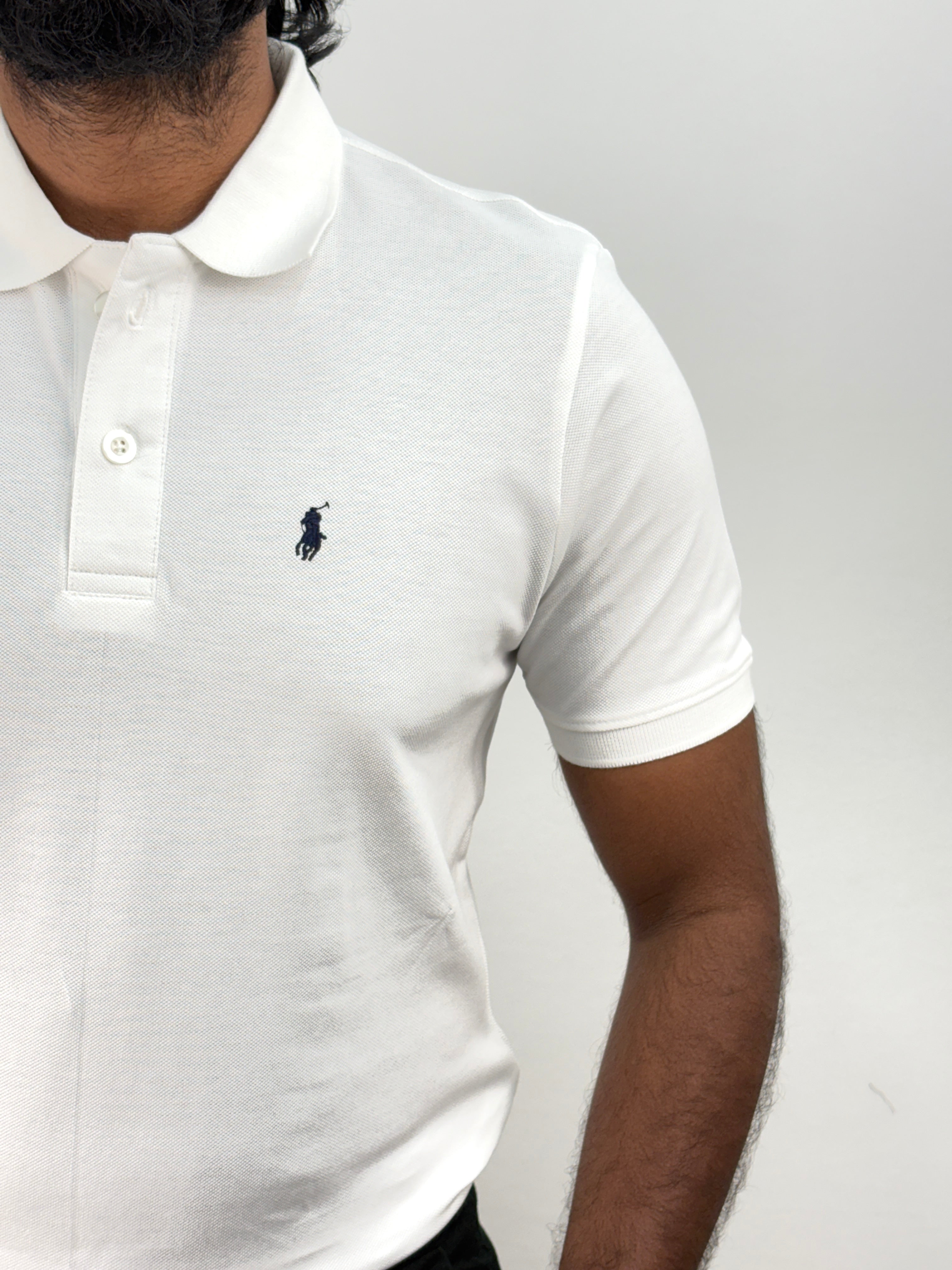 White Half Sleeve Polo T-shirt