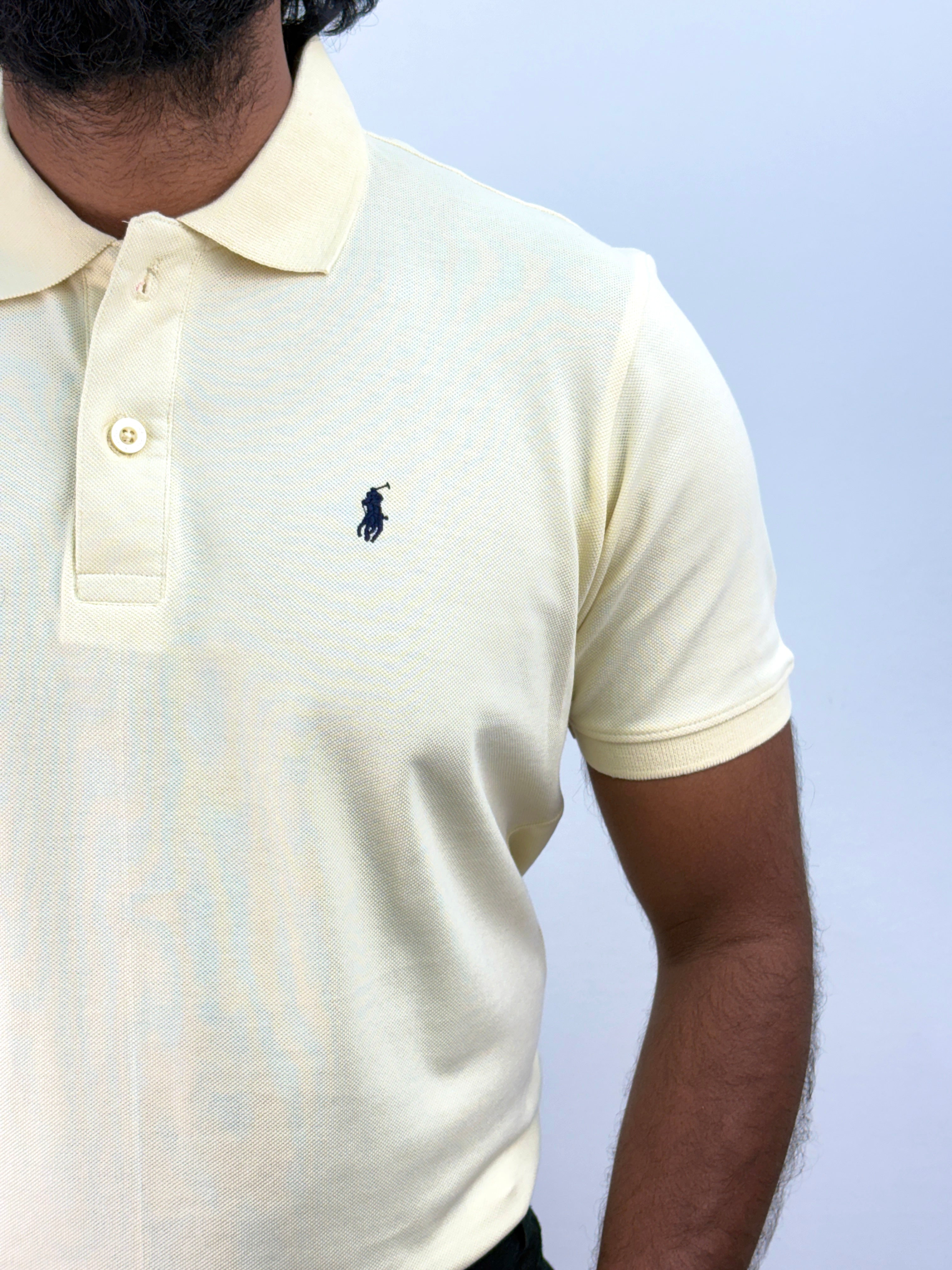 Light Yellow Half Sleeve Polo T-shirt