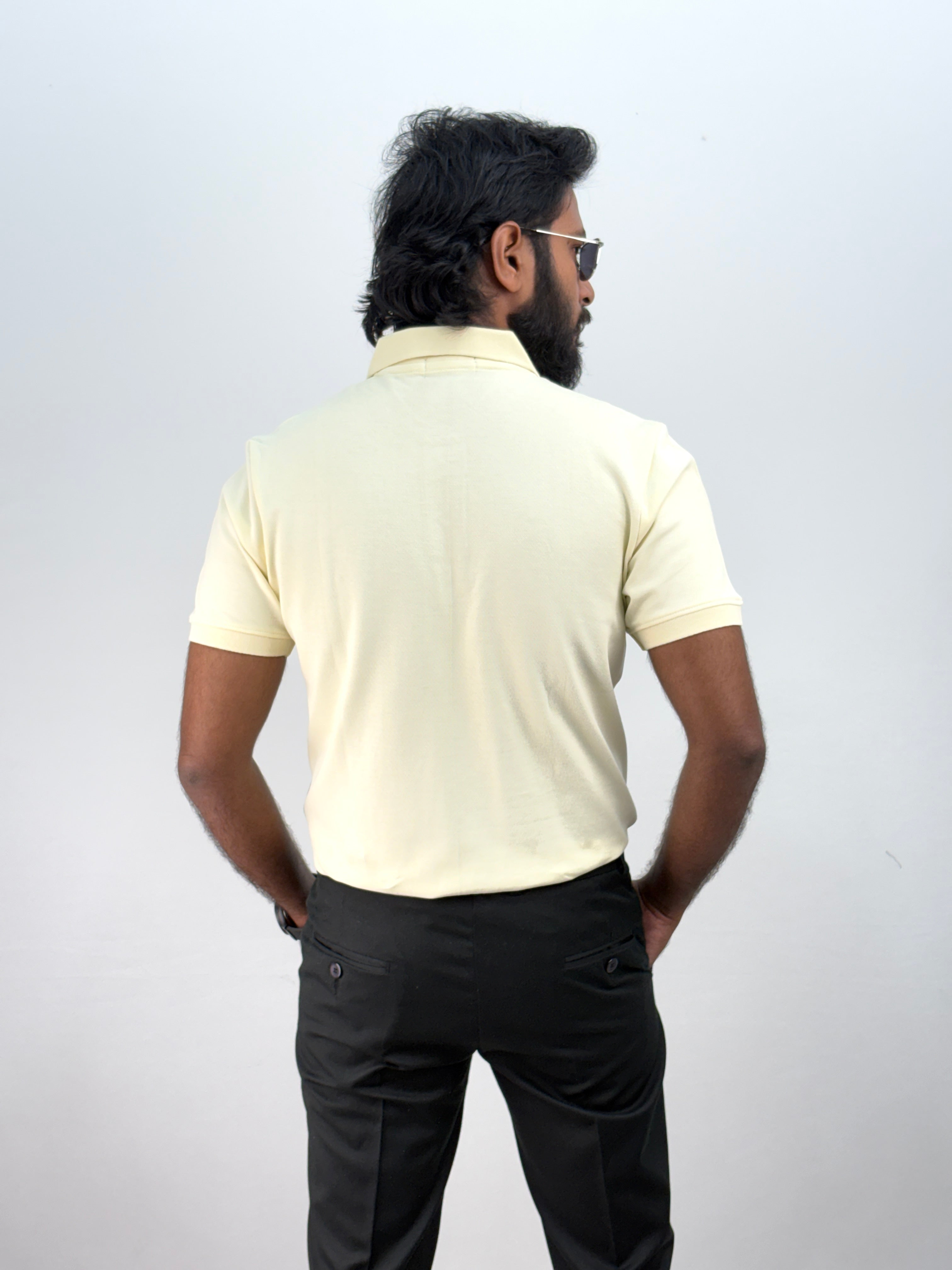 Light Yellow Half Sleeve Polo T-shirt