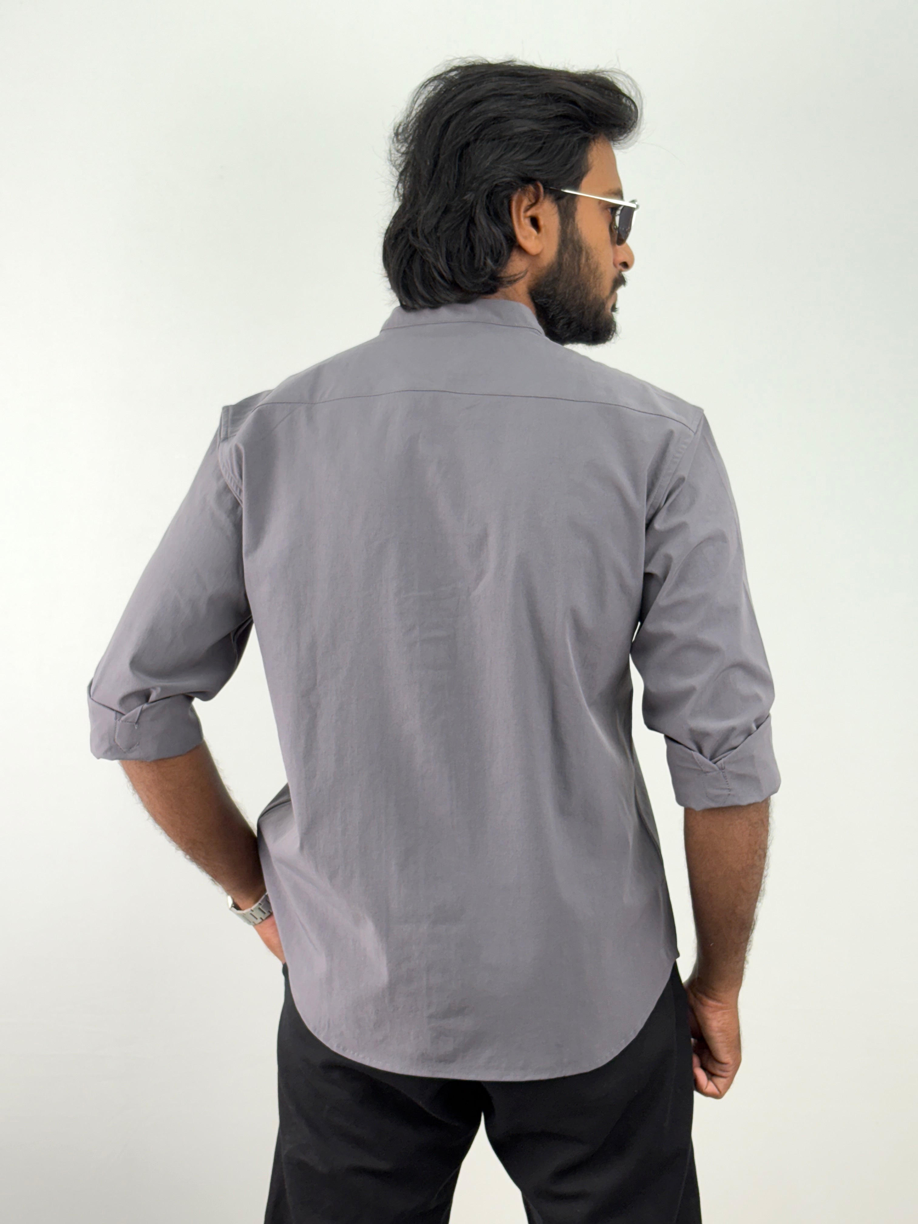 Ash Mandarin Collar Shirt
