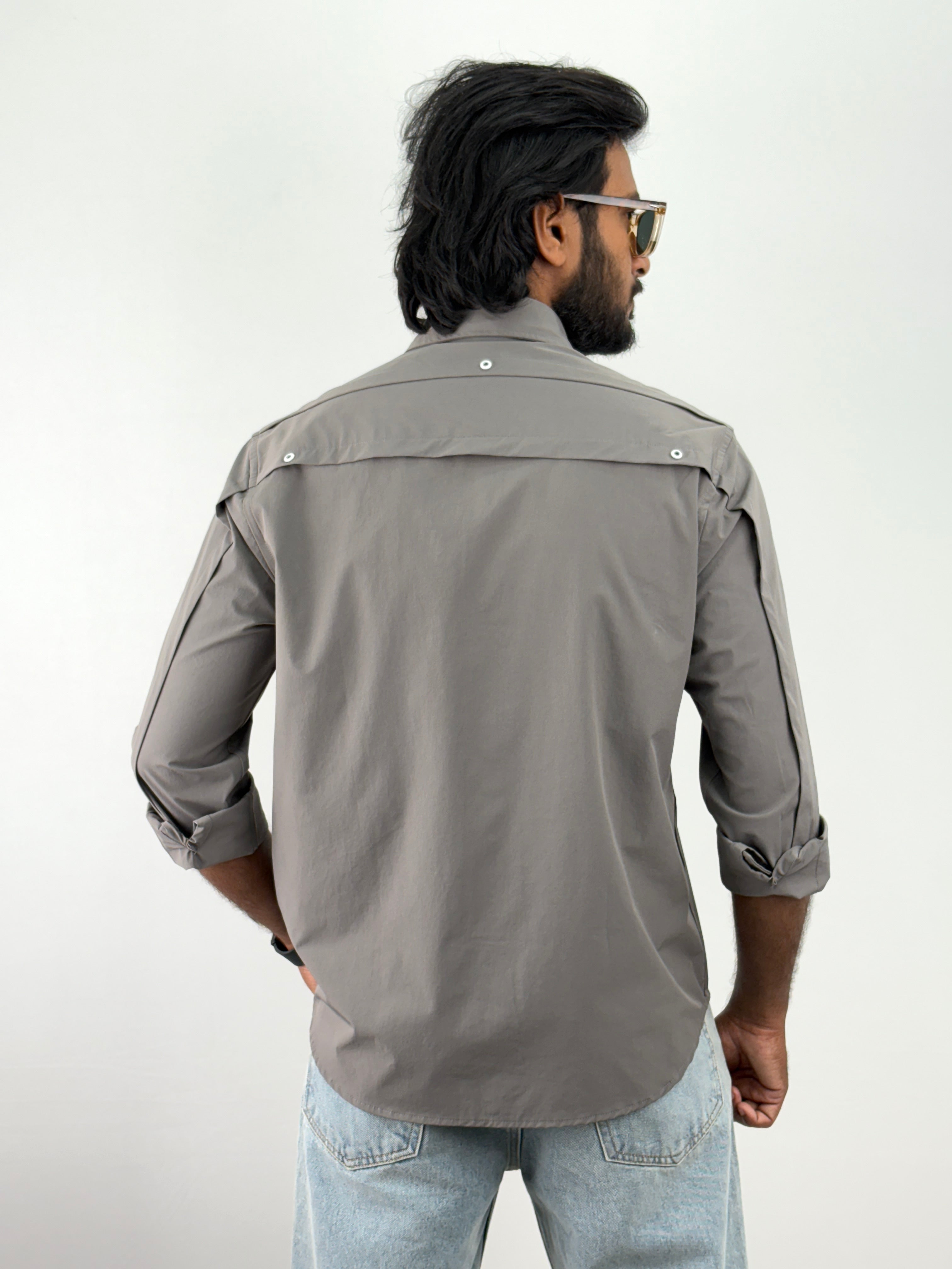 Dark Grey Oversized Shirt