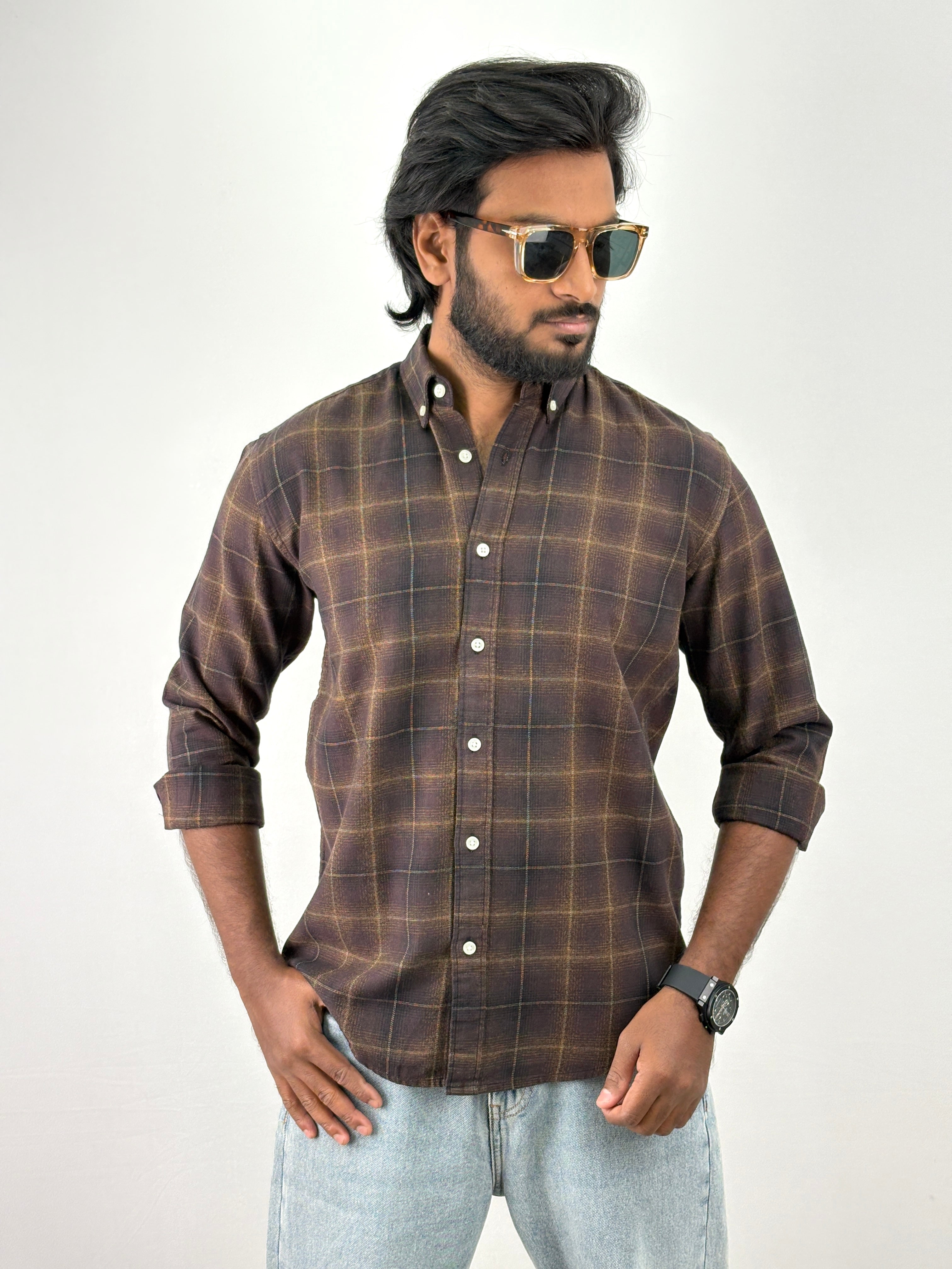 Dark Brown Flannel Shirts